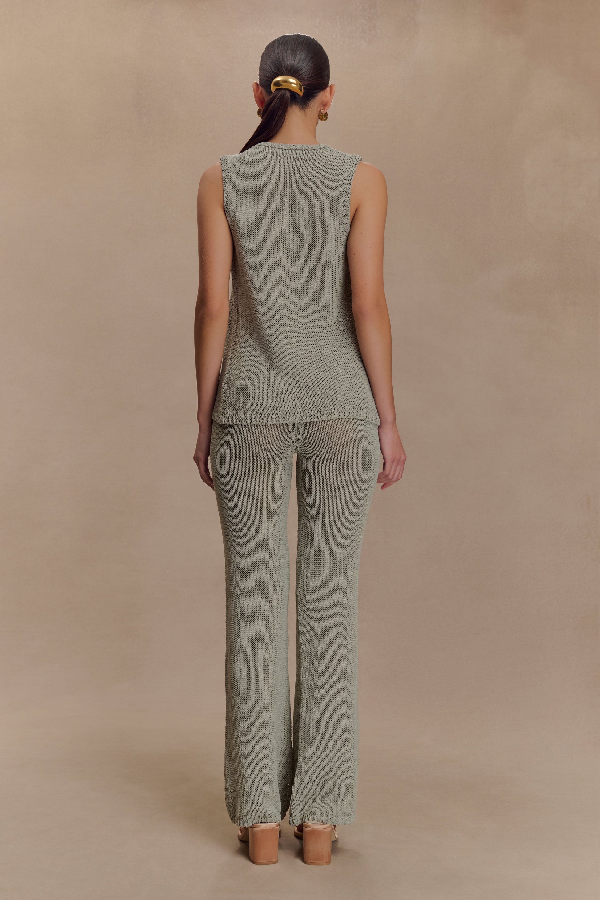 Malani Knit Top With Hardware - Sage #5