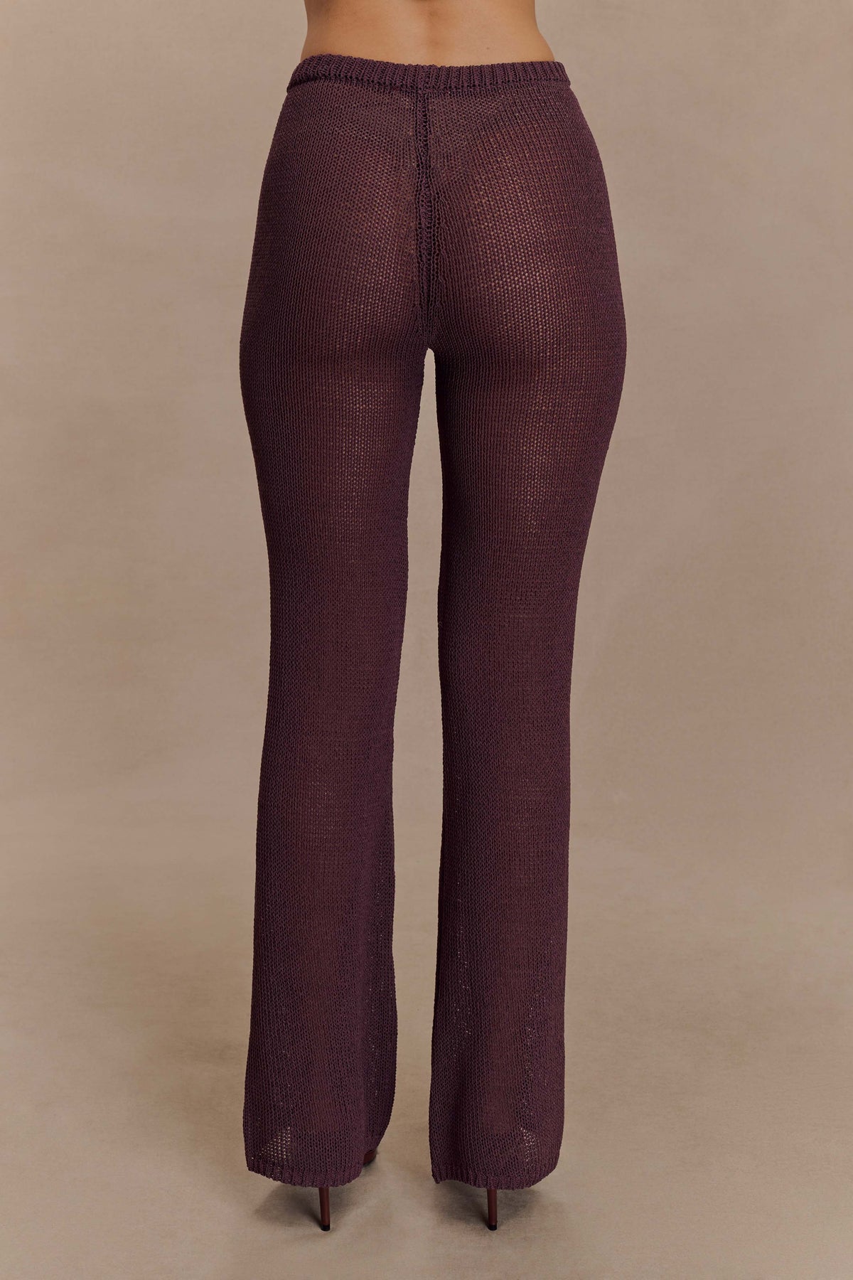 Malani Wide Leg Knit Pants - Chocolate #2