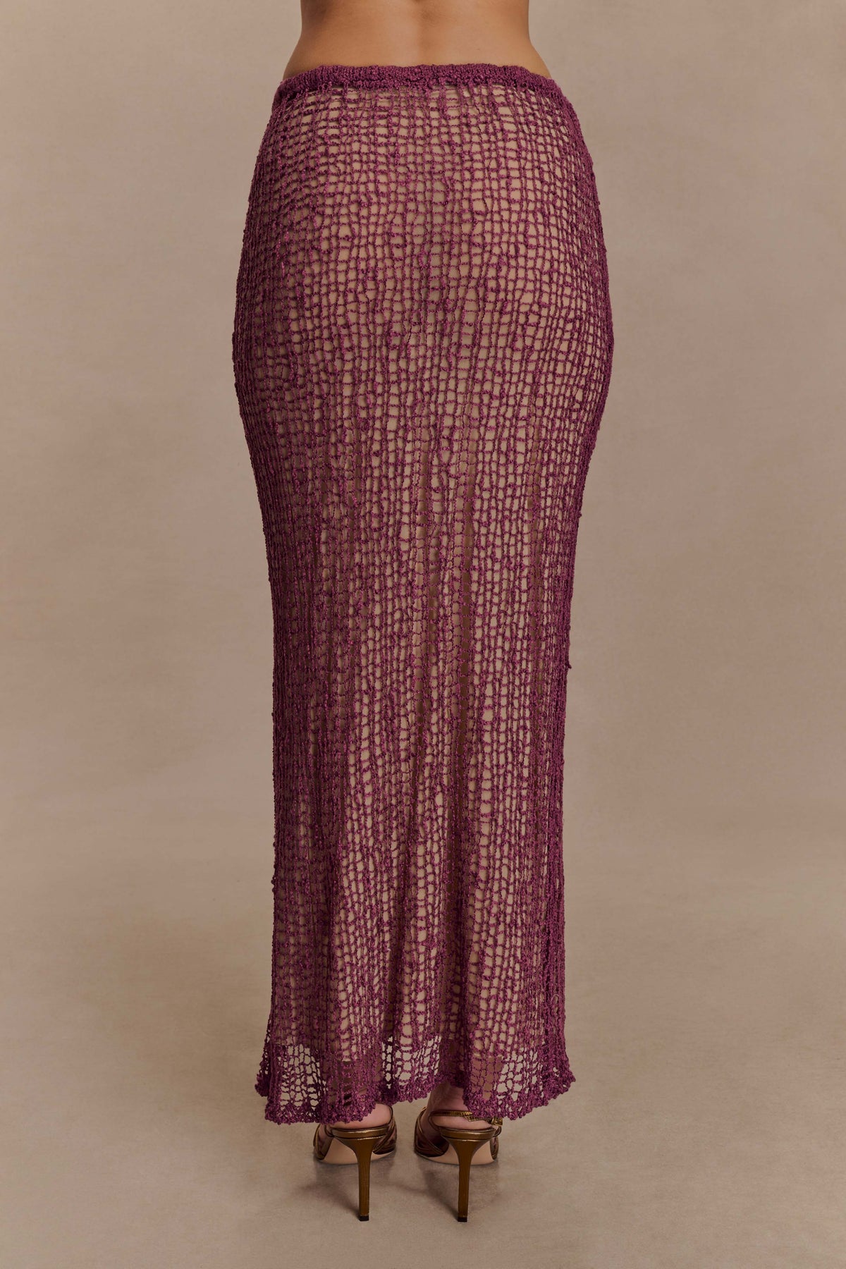 Cordelia Knit Maxi Skirt - Mauve #2