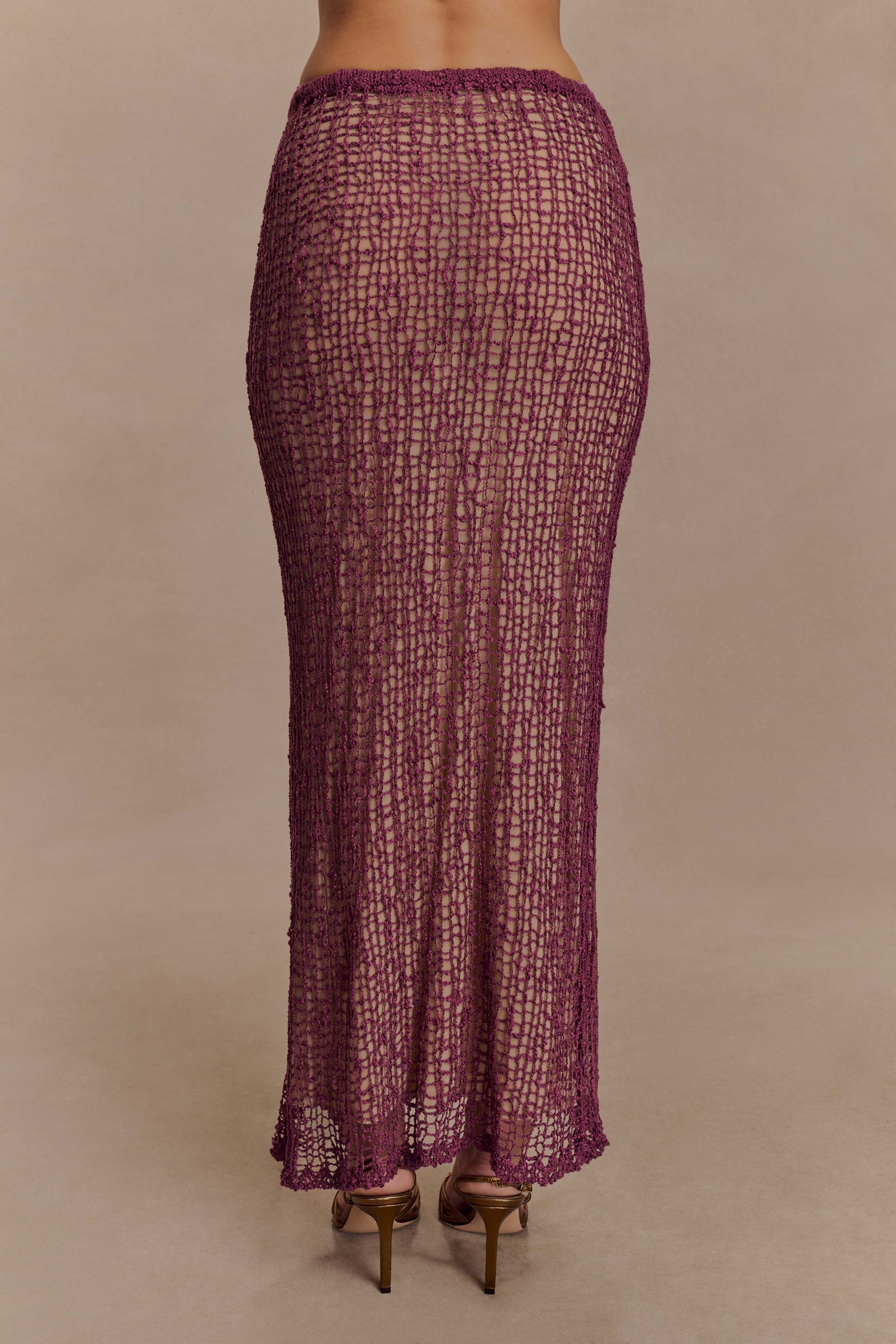 Cordelia Knit Maxi Skirt - Mauve #2