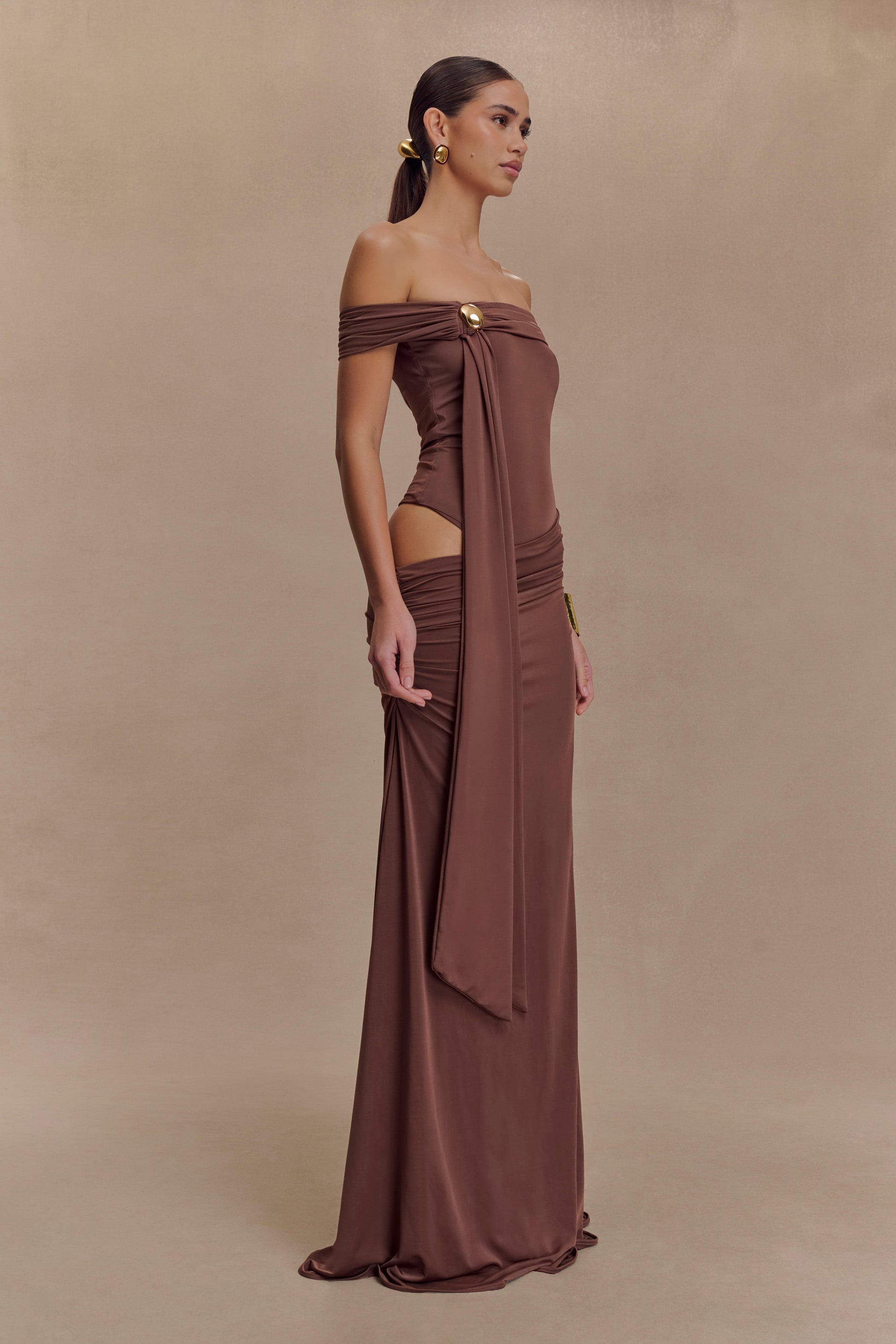 Oliver Slinky Maxi Dress - Chocolate #5