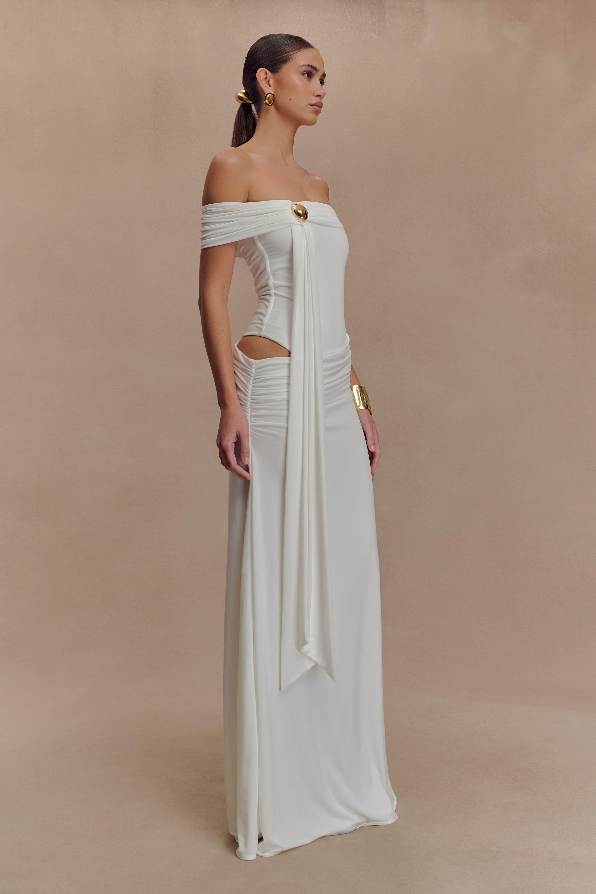 Oliver Slinky Maxi Dress - White #3