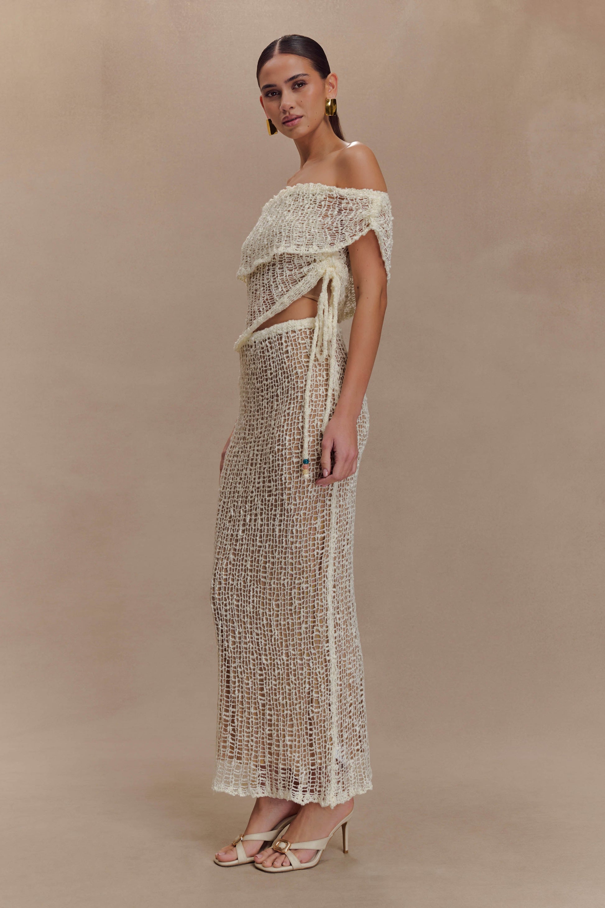 Cordelia Knit Maxi Skirt - Ivory #4