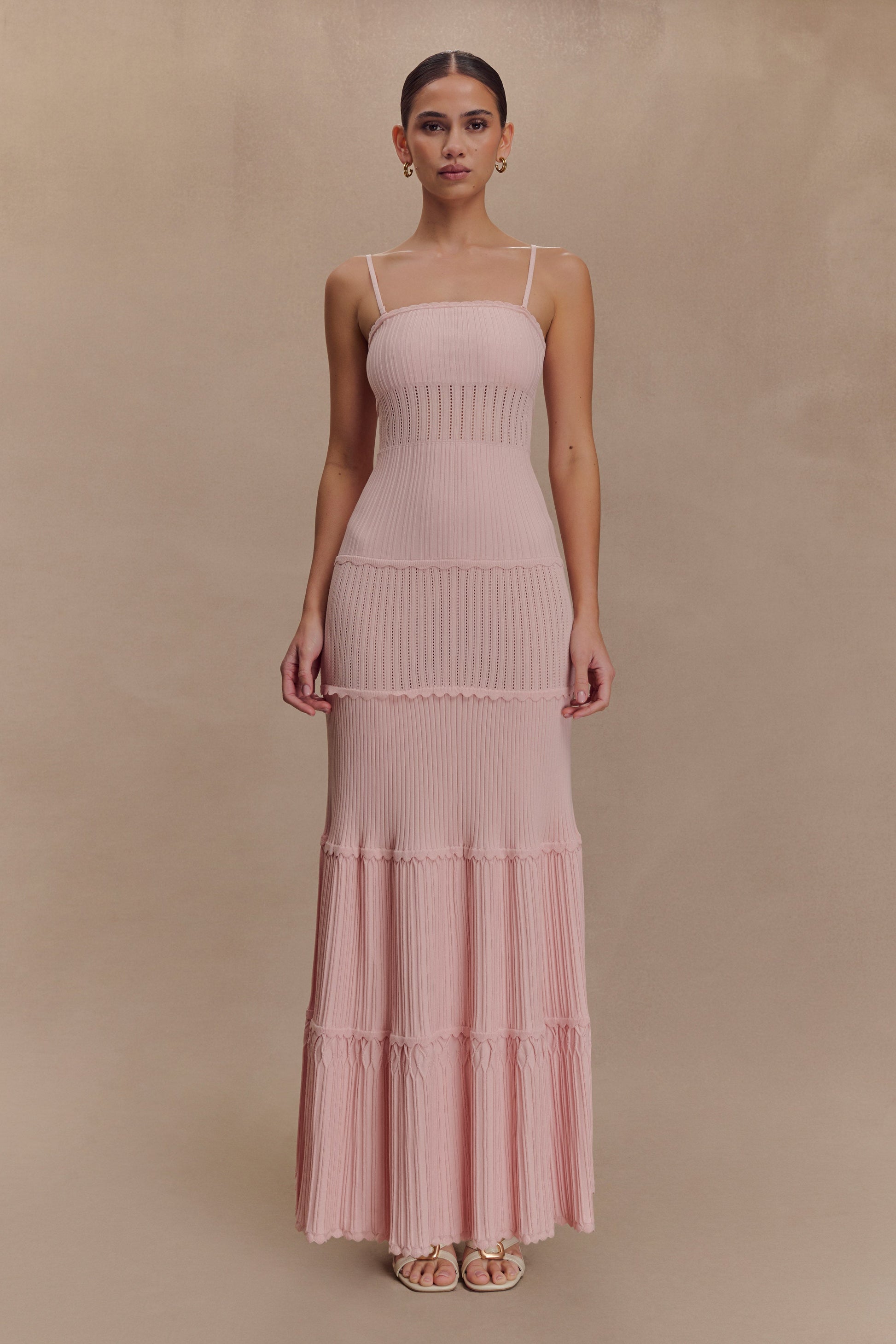 Finley Pointelle Knit Maxi Dress - Baby Pink #5