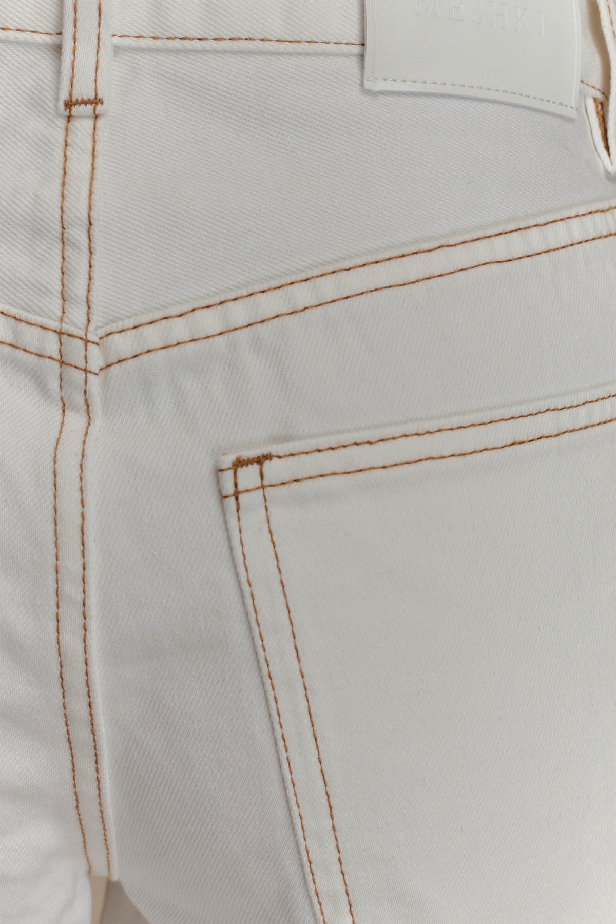 Mannon Mid Rise Denim Jeans - White #5