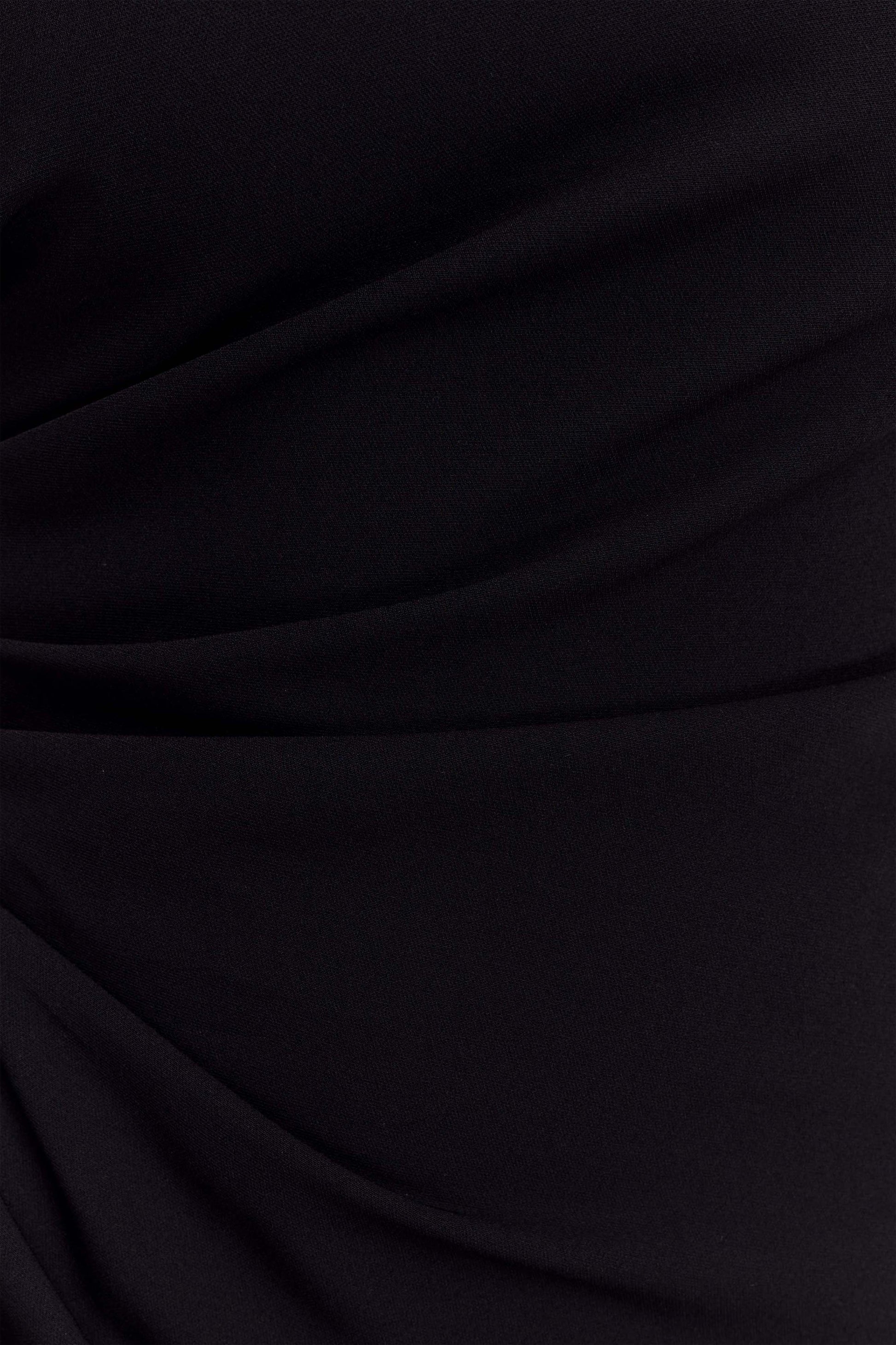Adalyn One Shoulder Crepe Maxi Dress - Black #7