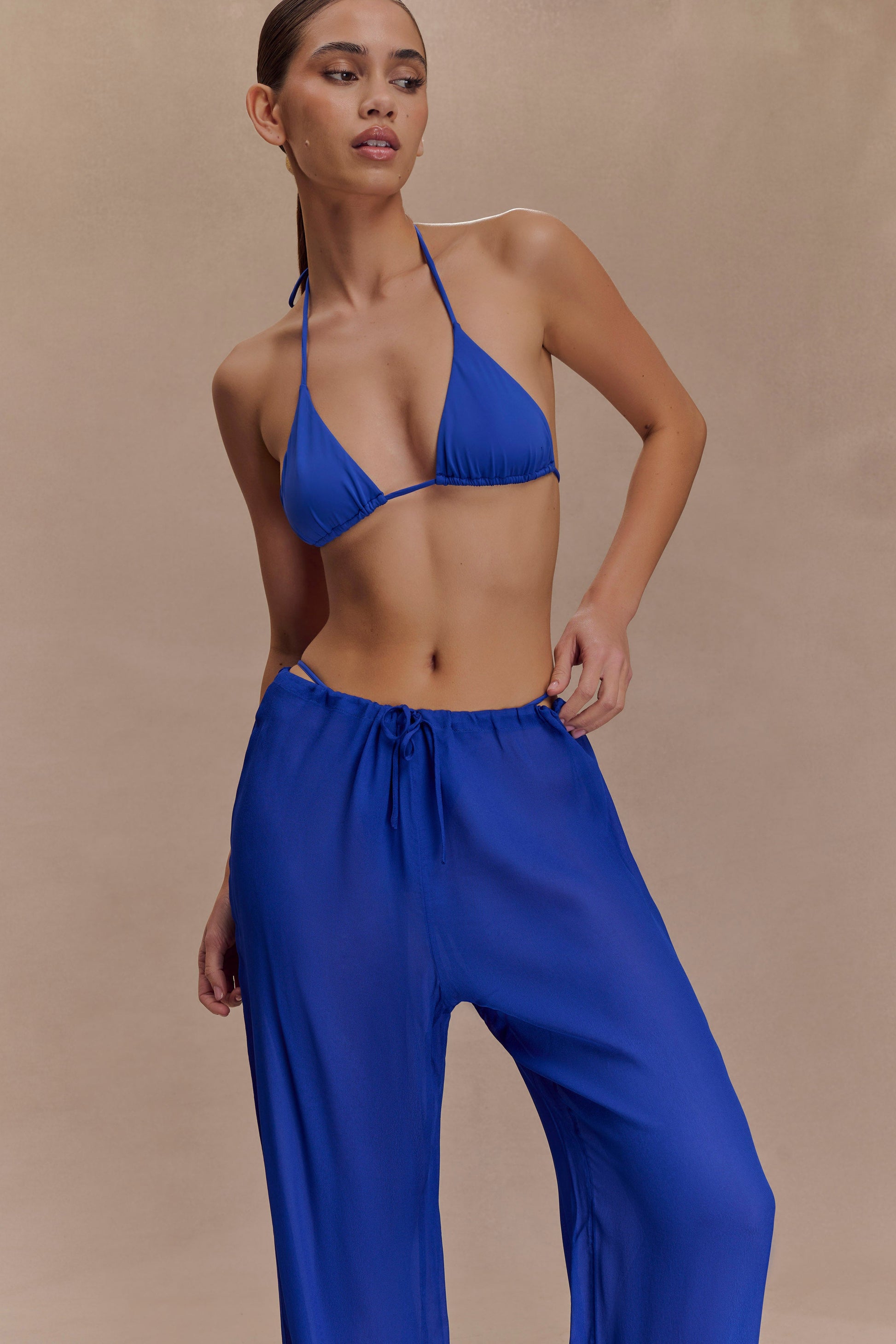 Tonya Sheer Straight Leg Pant - Cobalt Blue #4