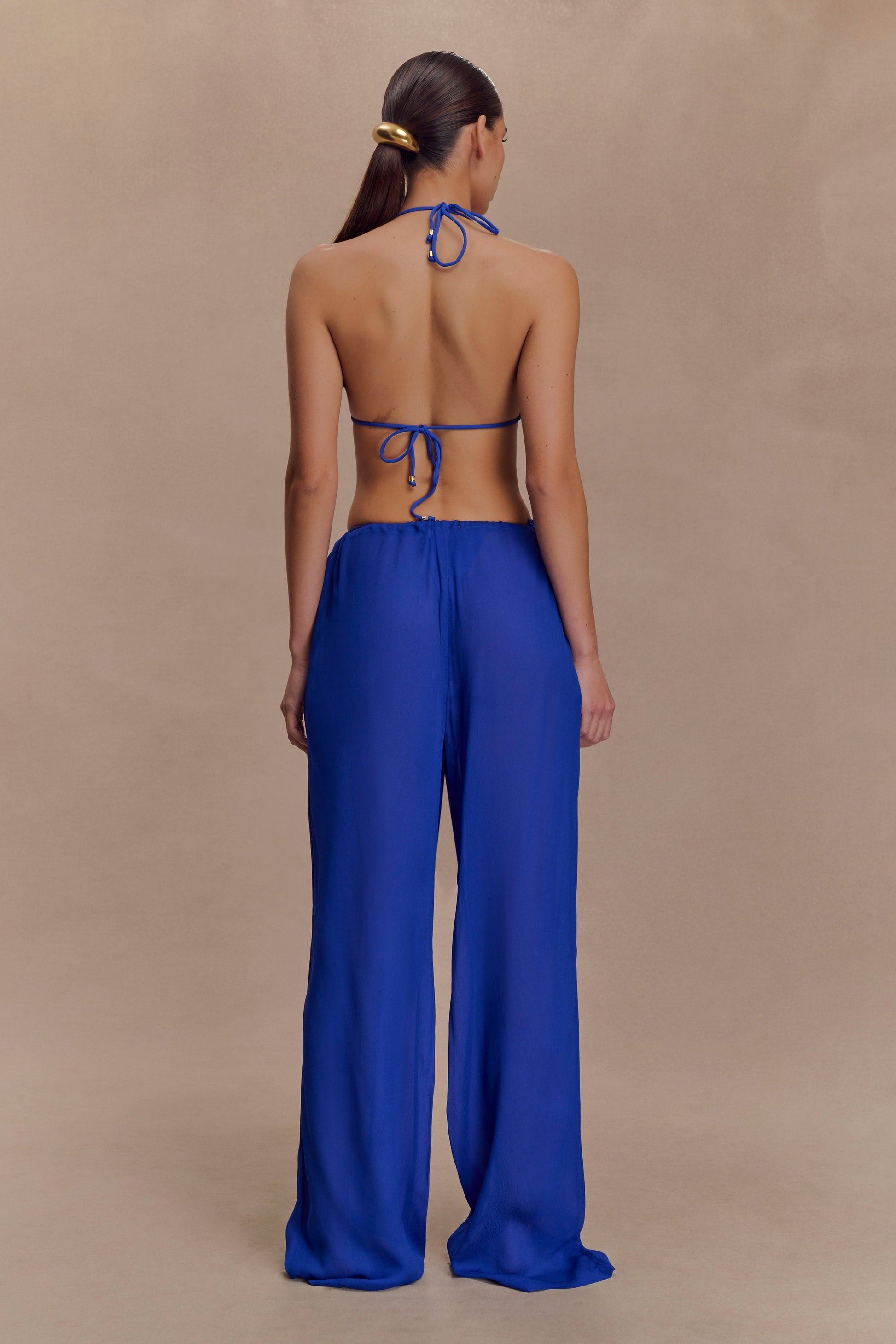 Tonya Sheer Straight Leg Pant - Cobalt Blue #3