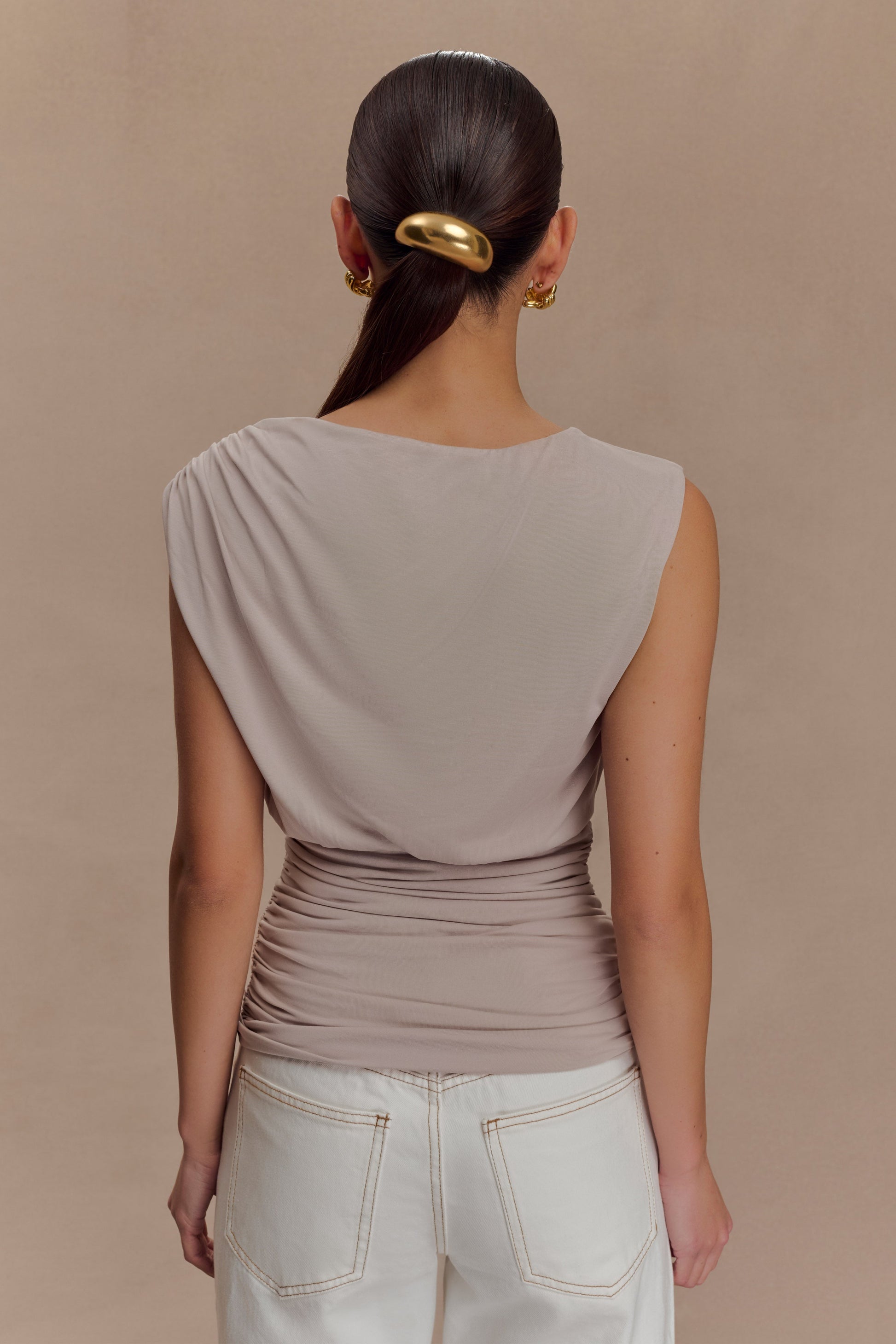 Anthony Short Sleeve Top - Taupe #2