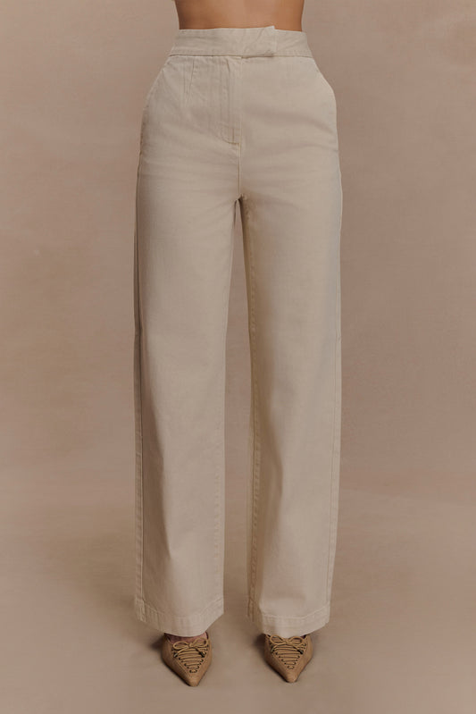 Rayne Wide Leg Denim Jeans - Stone Wash