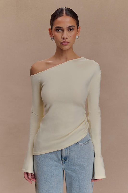 Miles Off Shoulder Knit Top - Ivory