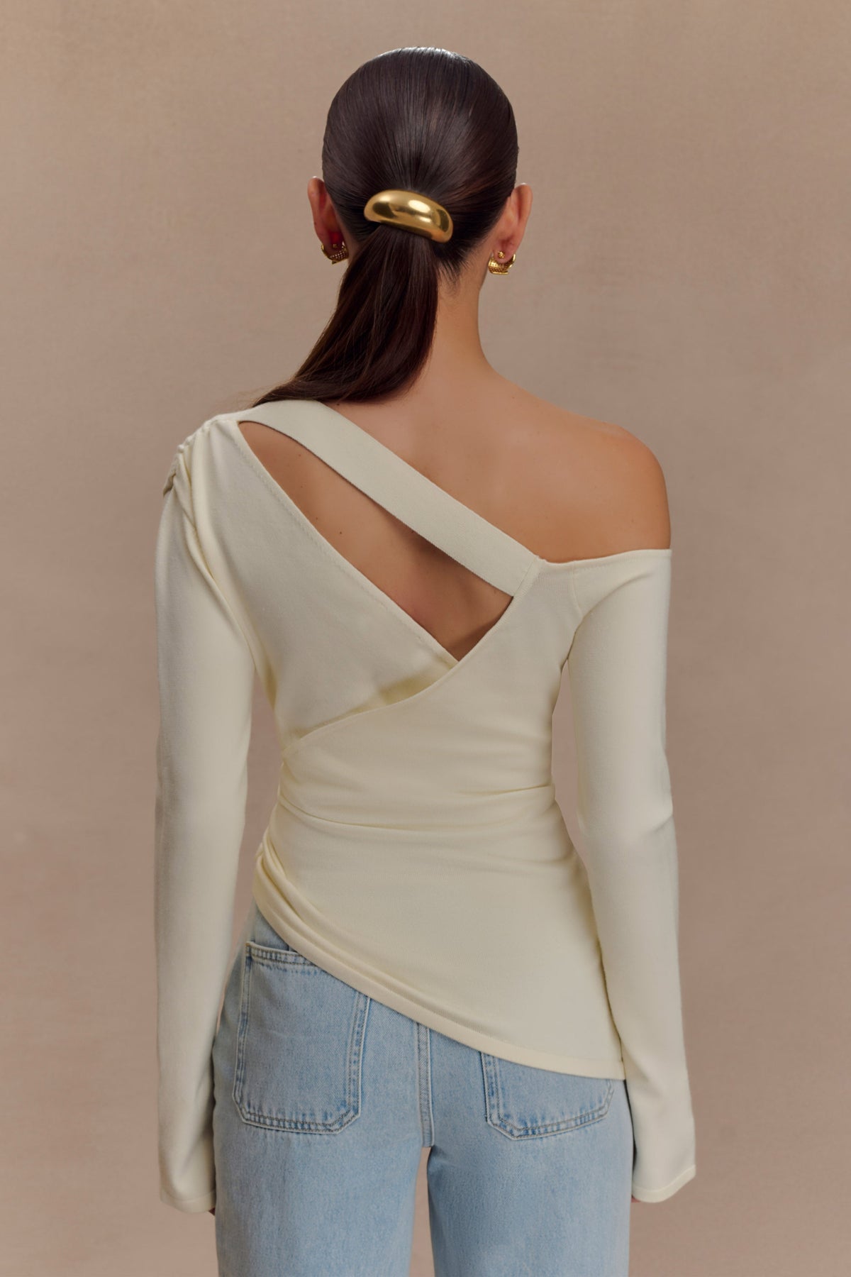 Miles Off Shoulder Knit Top - Ivory #2