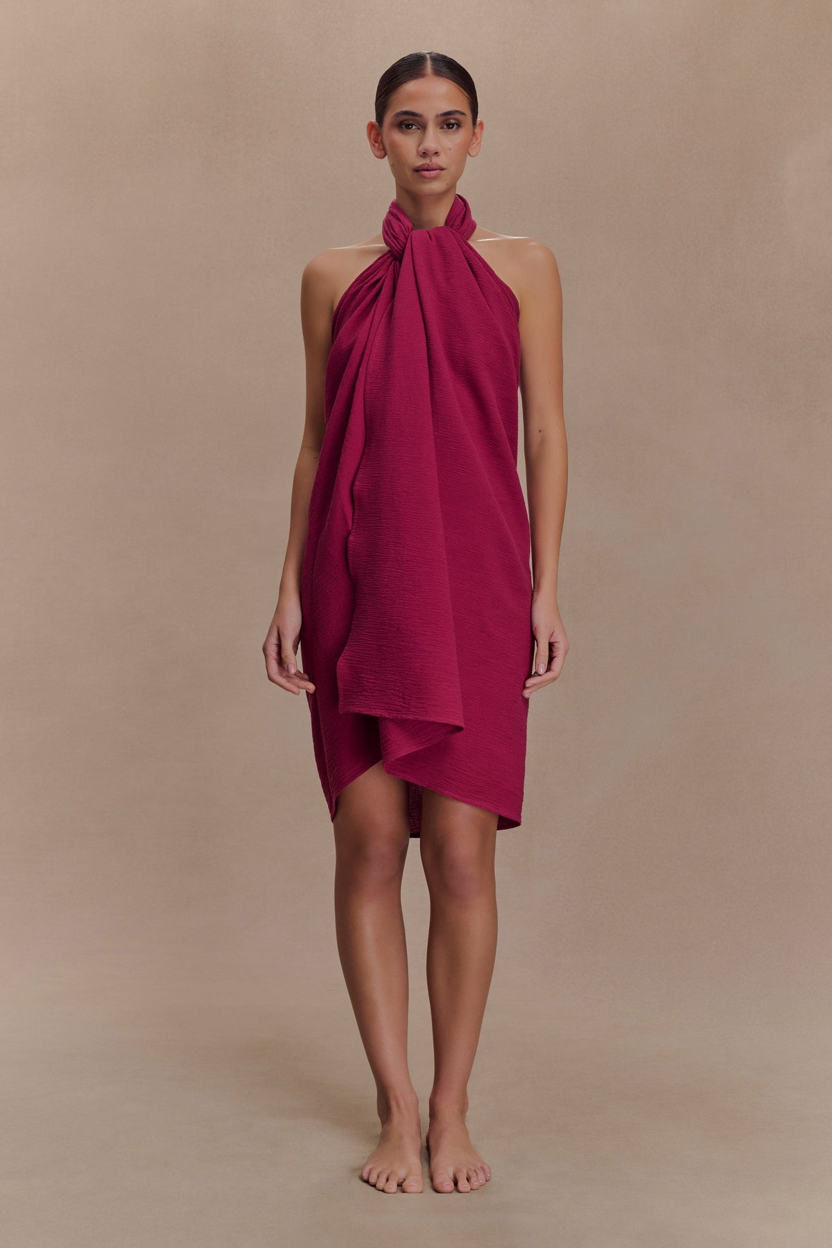 Evie Cotton Sarong - Wine #4