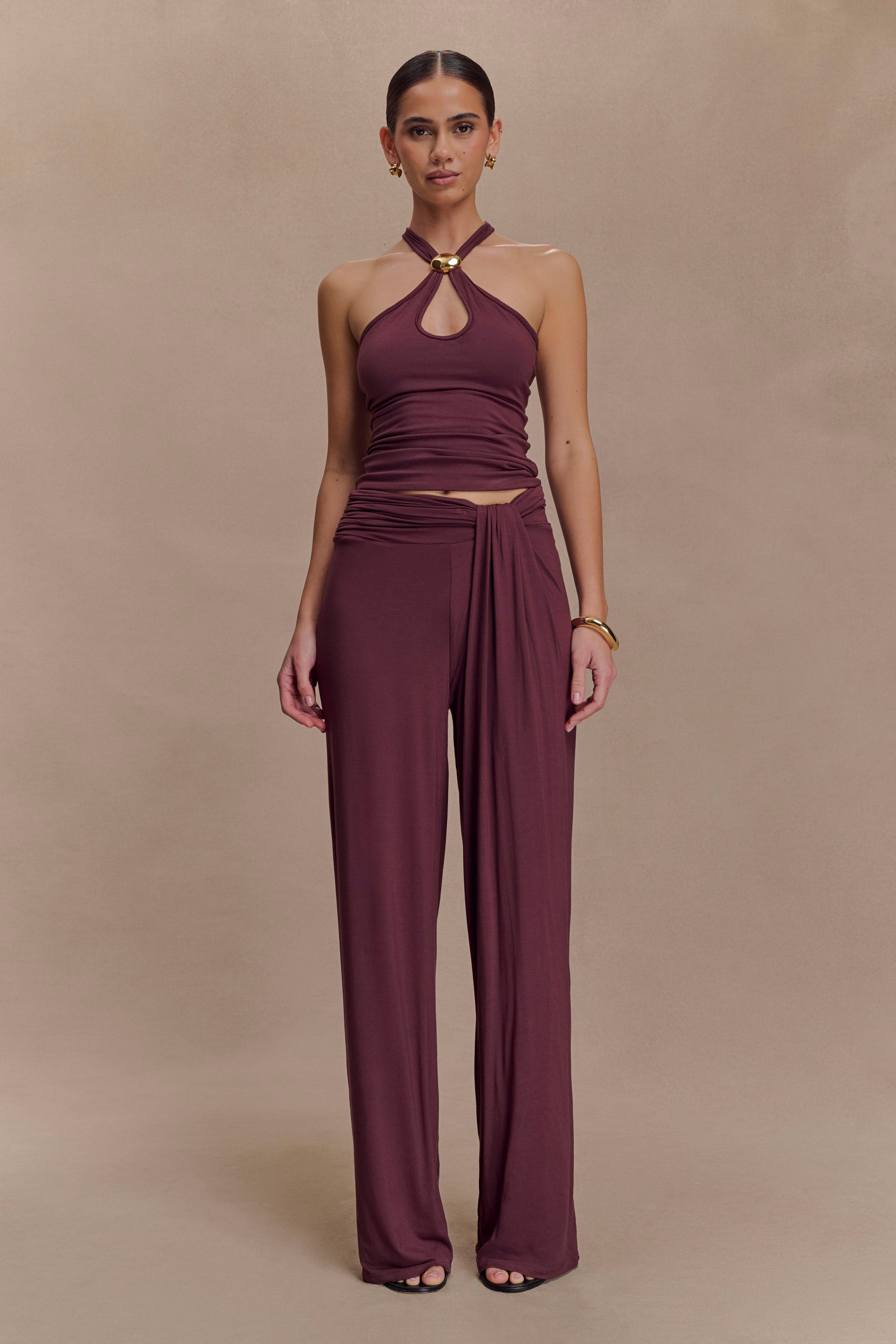 Ramona Modal Tank Top With Hardware - Mahogany #4