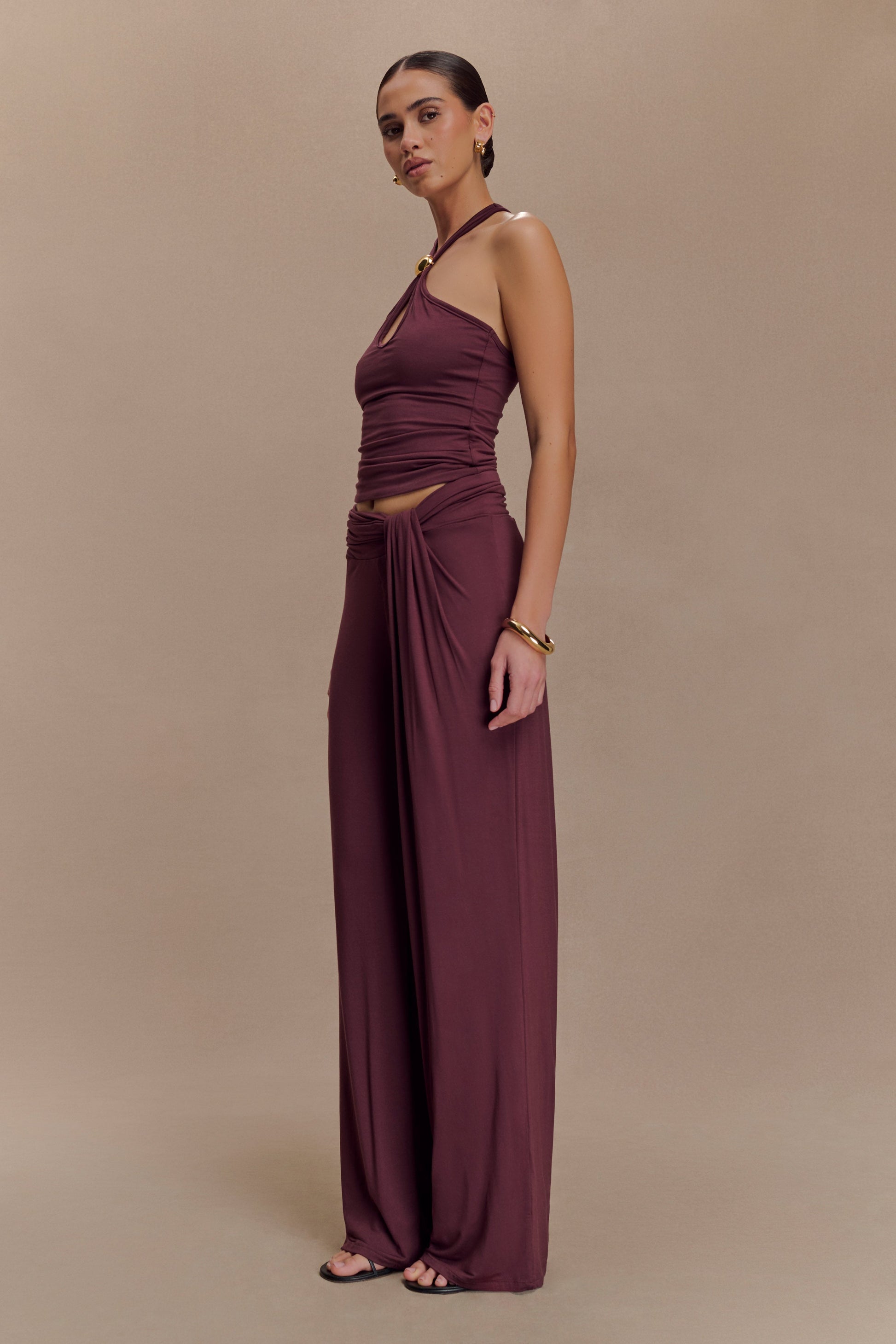 Ramona Modal Tank Top With Hardware - Mahogany #3