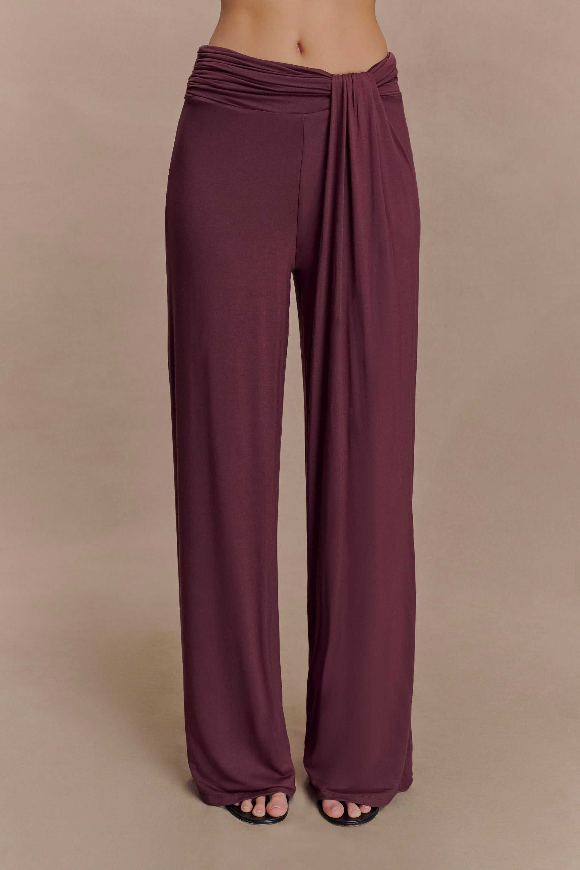 Ramona Modal Straight Leg Pant - Mahogany #3