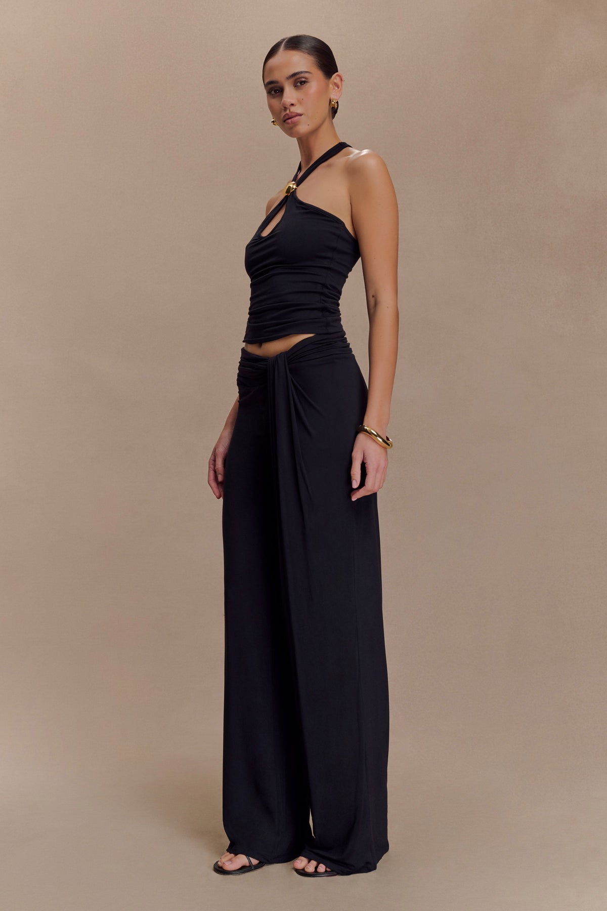 Ramona Modal Tank Top With Hardware - Black #4