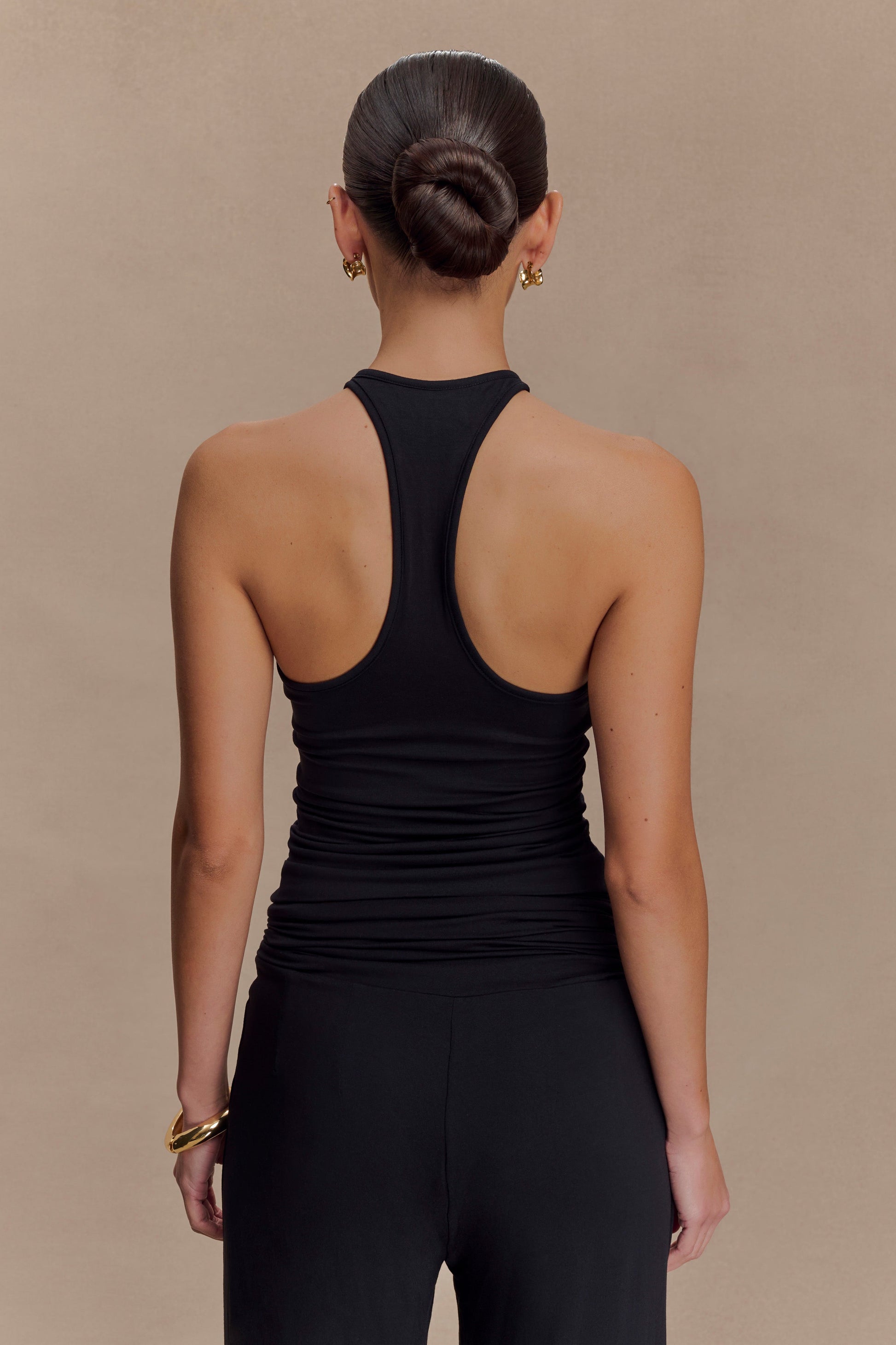 Ramona Modal Tank Top With Hardware - Black #2