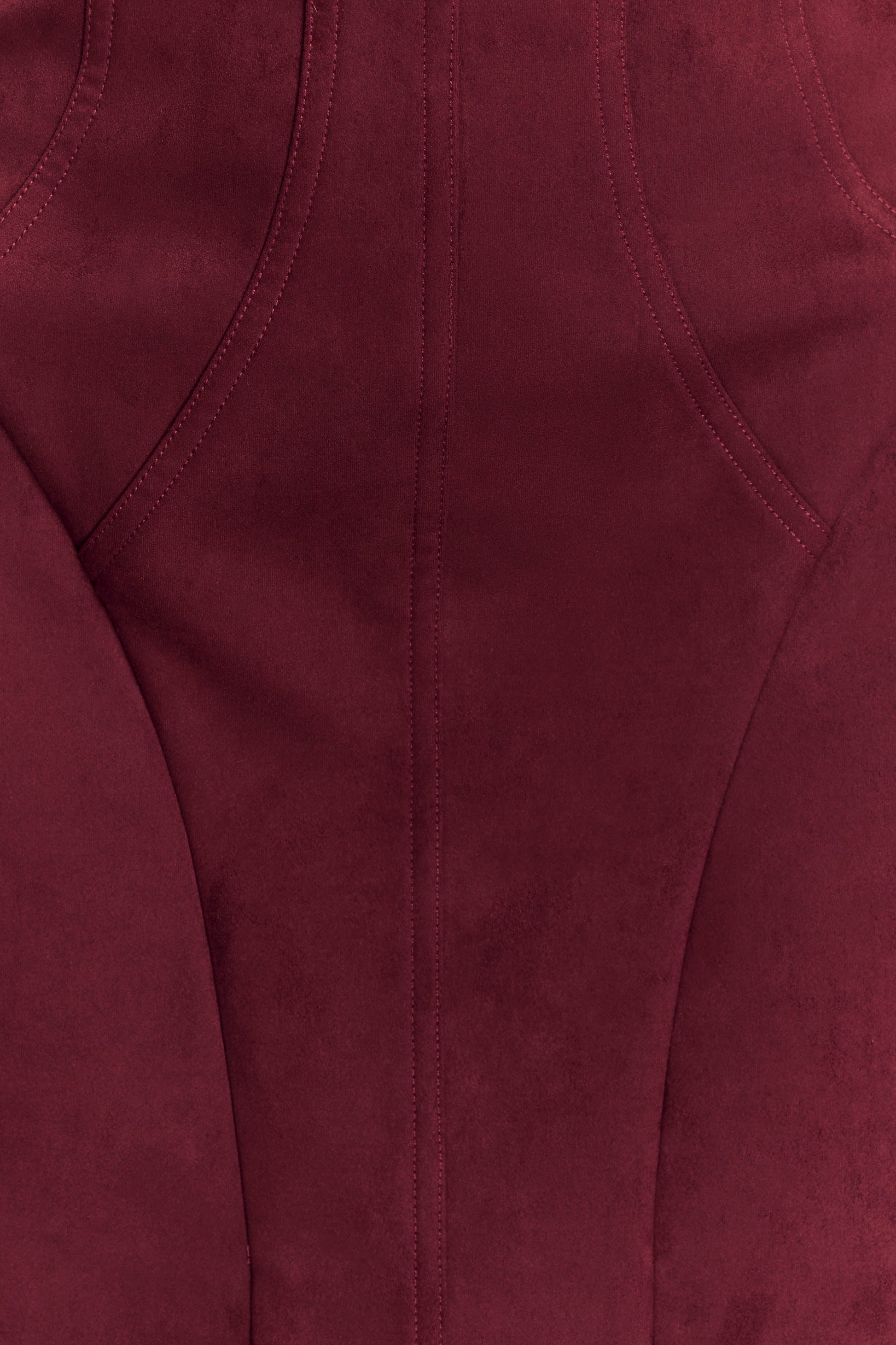 Andy Faux Suede Mini Dress - Wine #6
