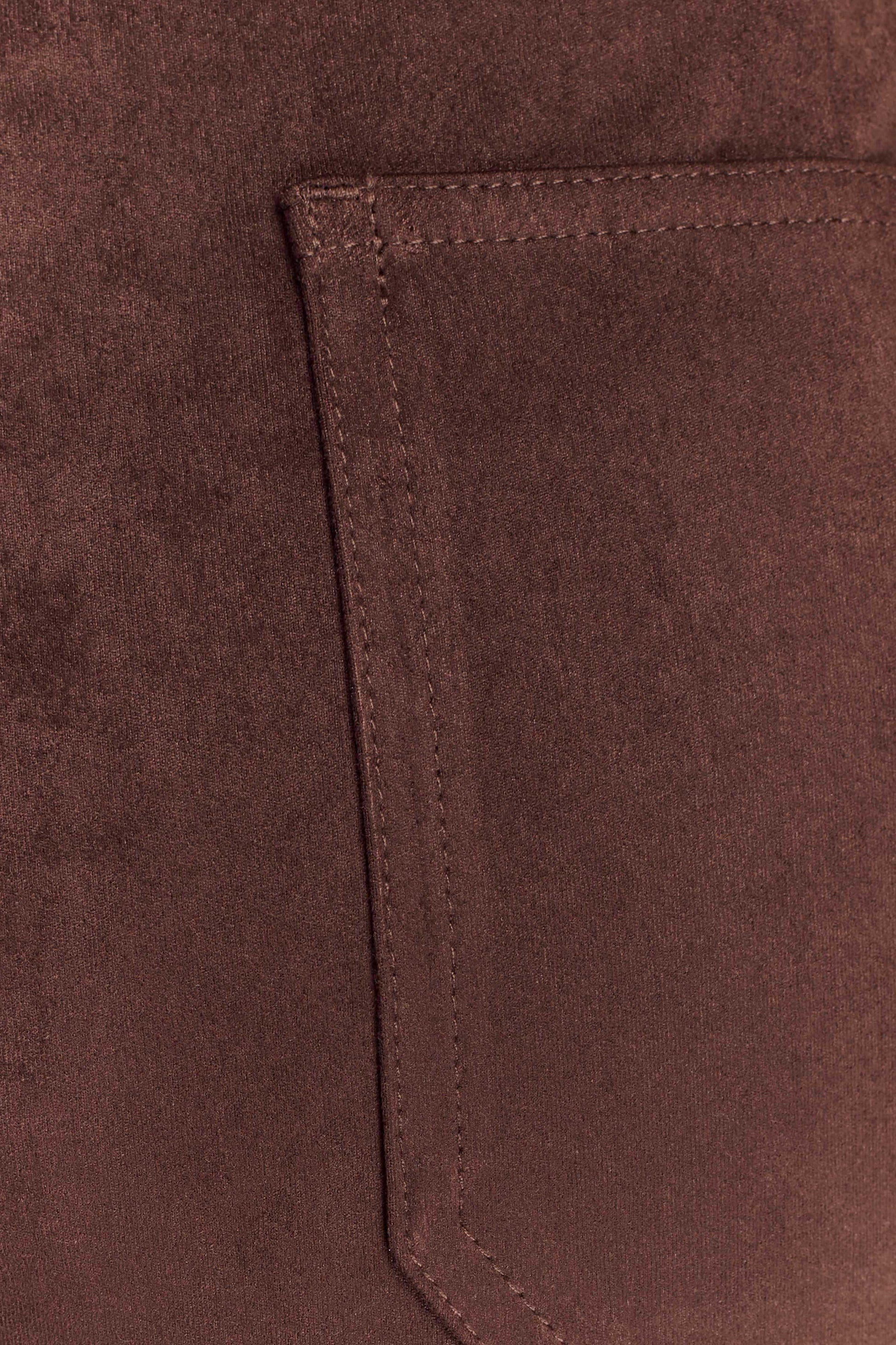 Logan Faux Suede Pants - Dark Chocolate #7