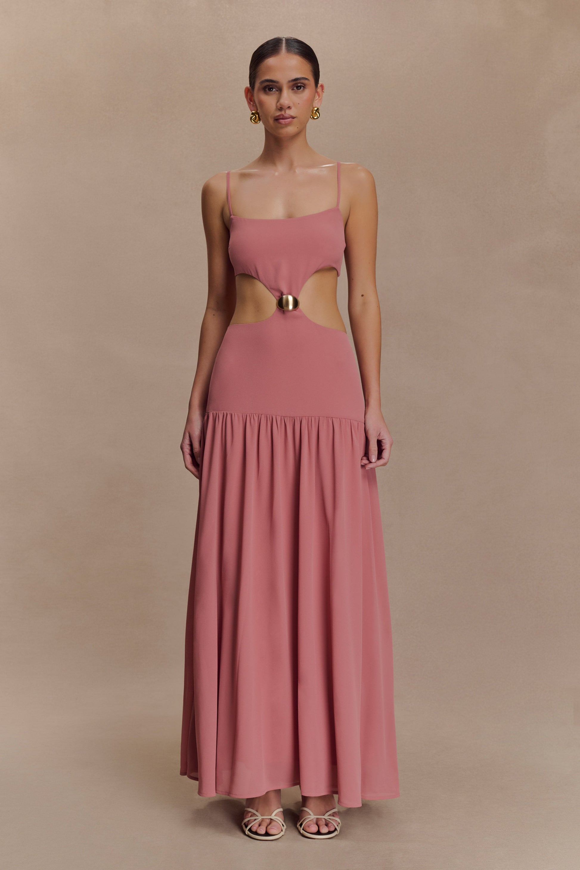 Georgina Chiffon Midi Dress - Burnt Rose #8