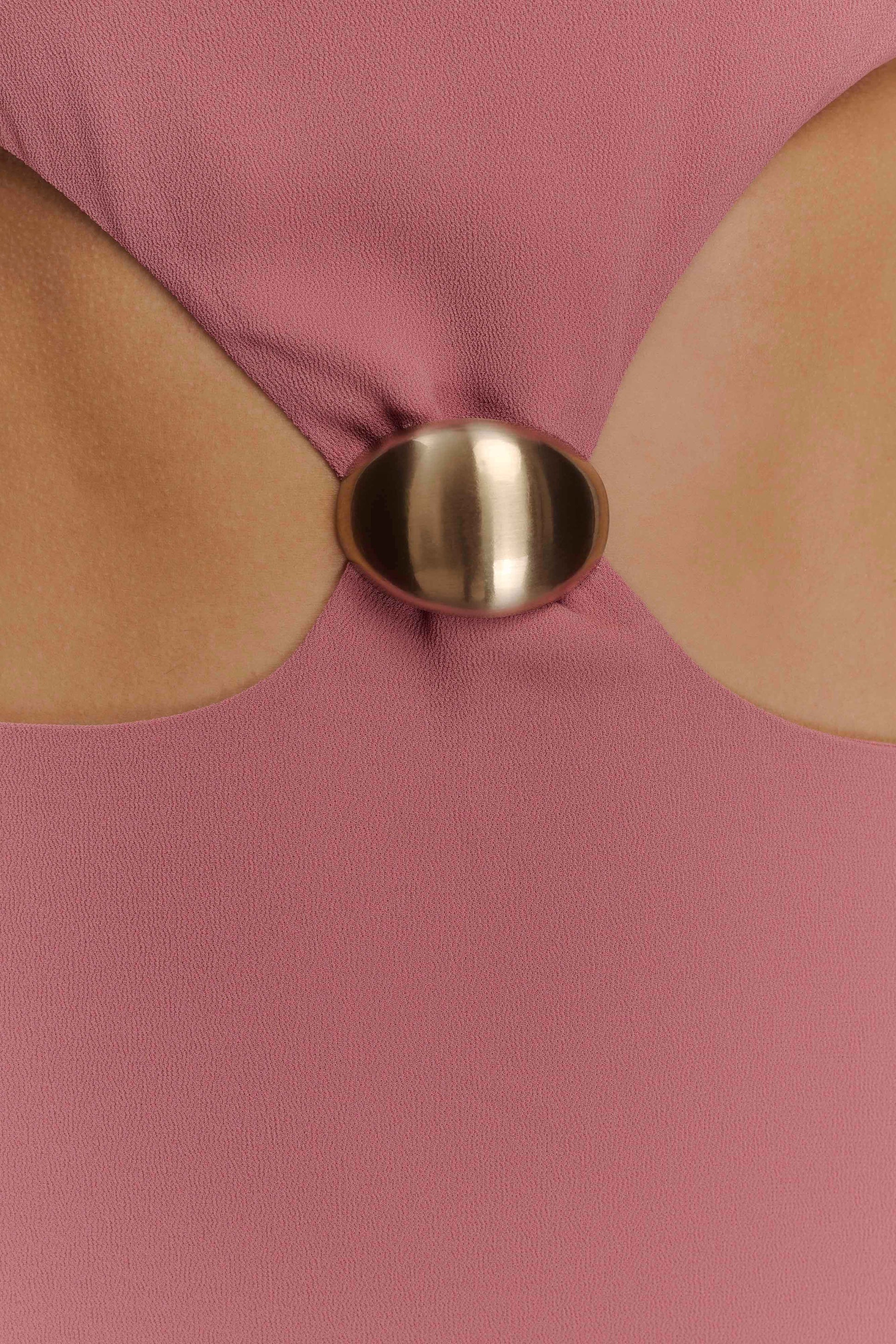 Georgina Chiffon Midi Dress - Burnt Rose #11