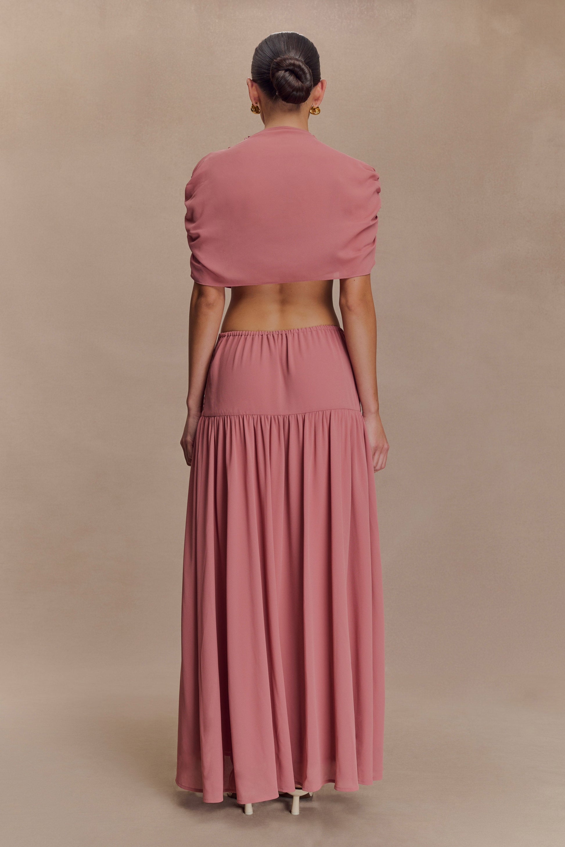 Georgina Chiffon Midi Dress - Burnt Rose #5