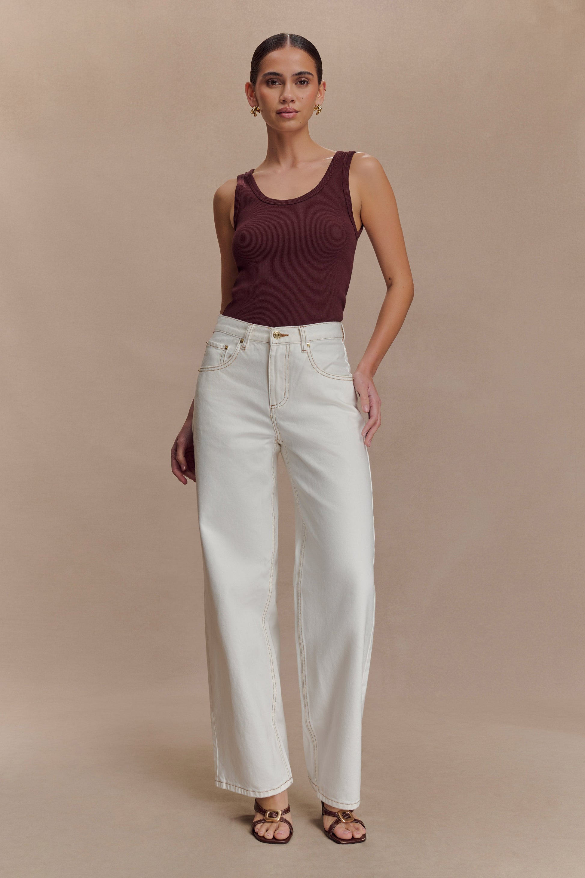 Maeva Scoop Tank Top - Chocolate #3