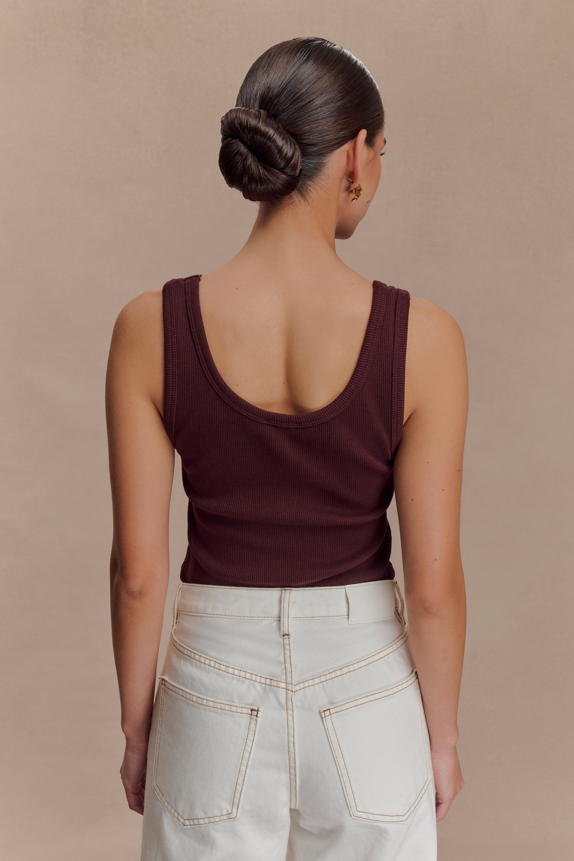 Maeva Scoop Tank Top - Chocolate #2