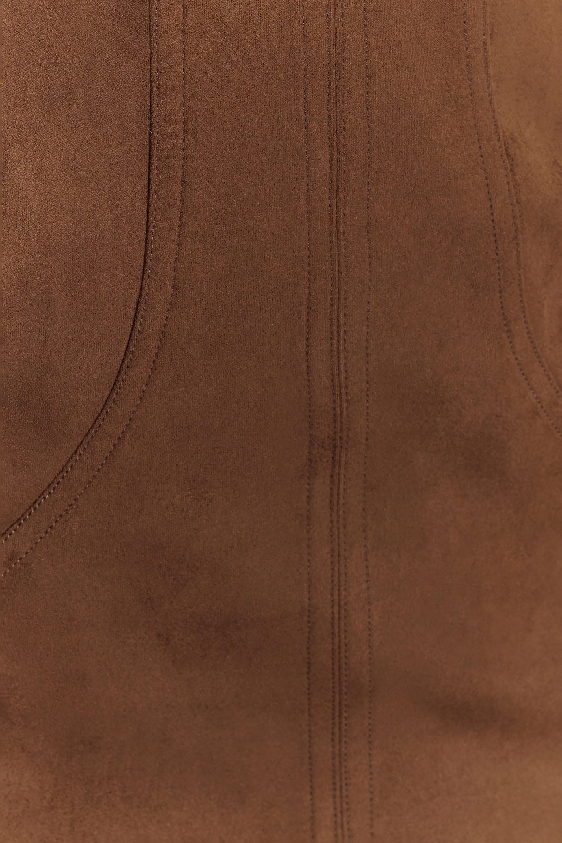 Liam Faux Suede Maxi Dress - Dark Chocolate #6