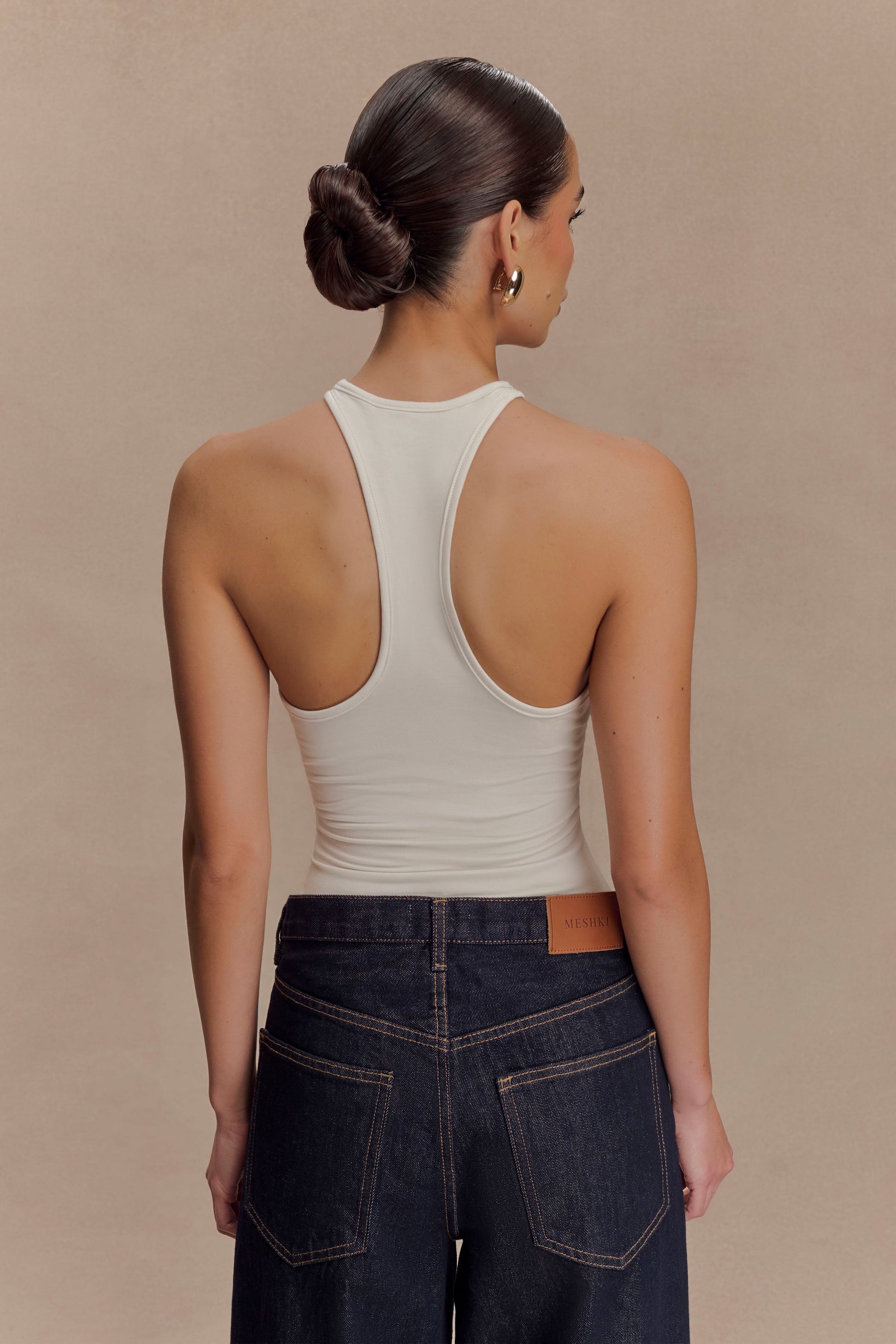 Ramona Modal Tank Top With Hardware - Ivory #2