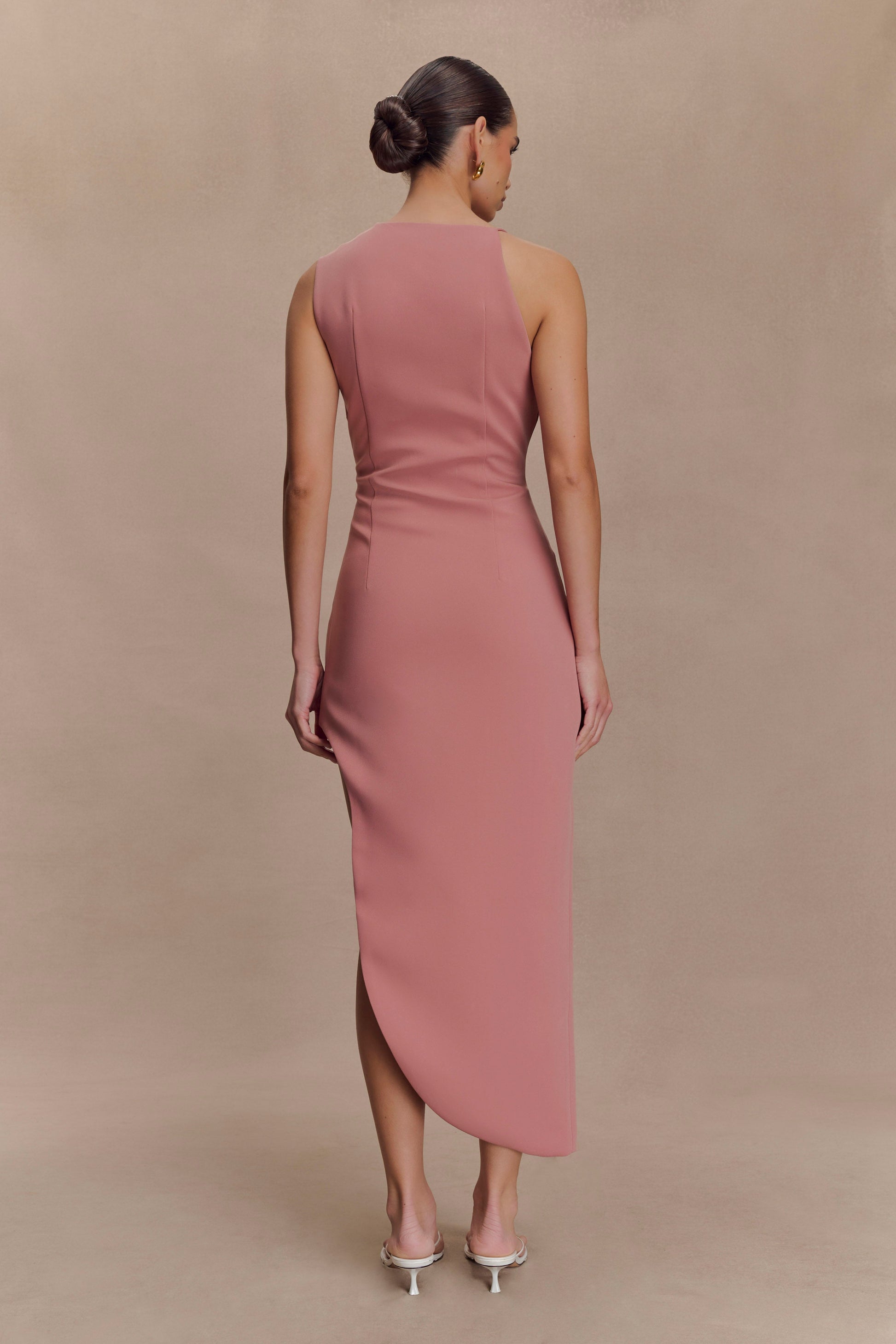 Virginia Suiting Embroidered Midi Dress - Burnt Rose #2