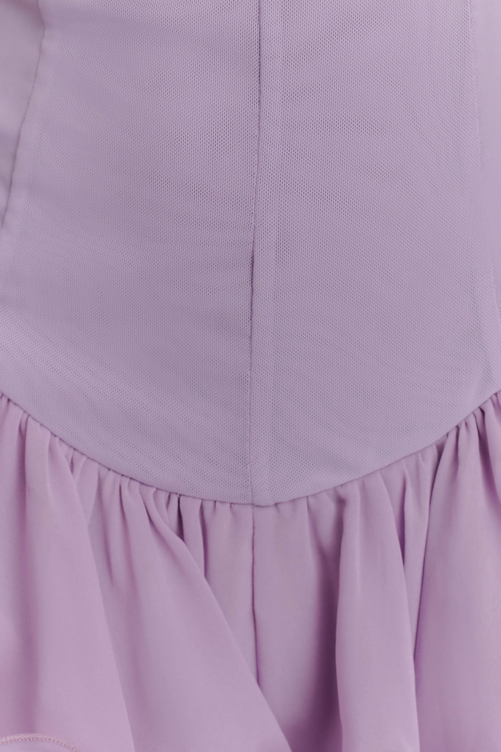 Calantha Ruffle Mesh Mini Dress - Lilac #8