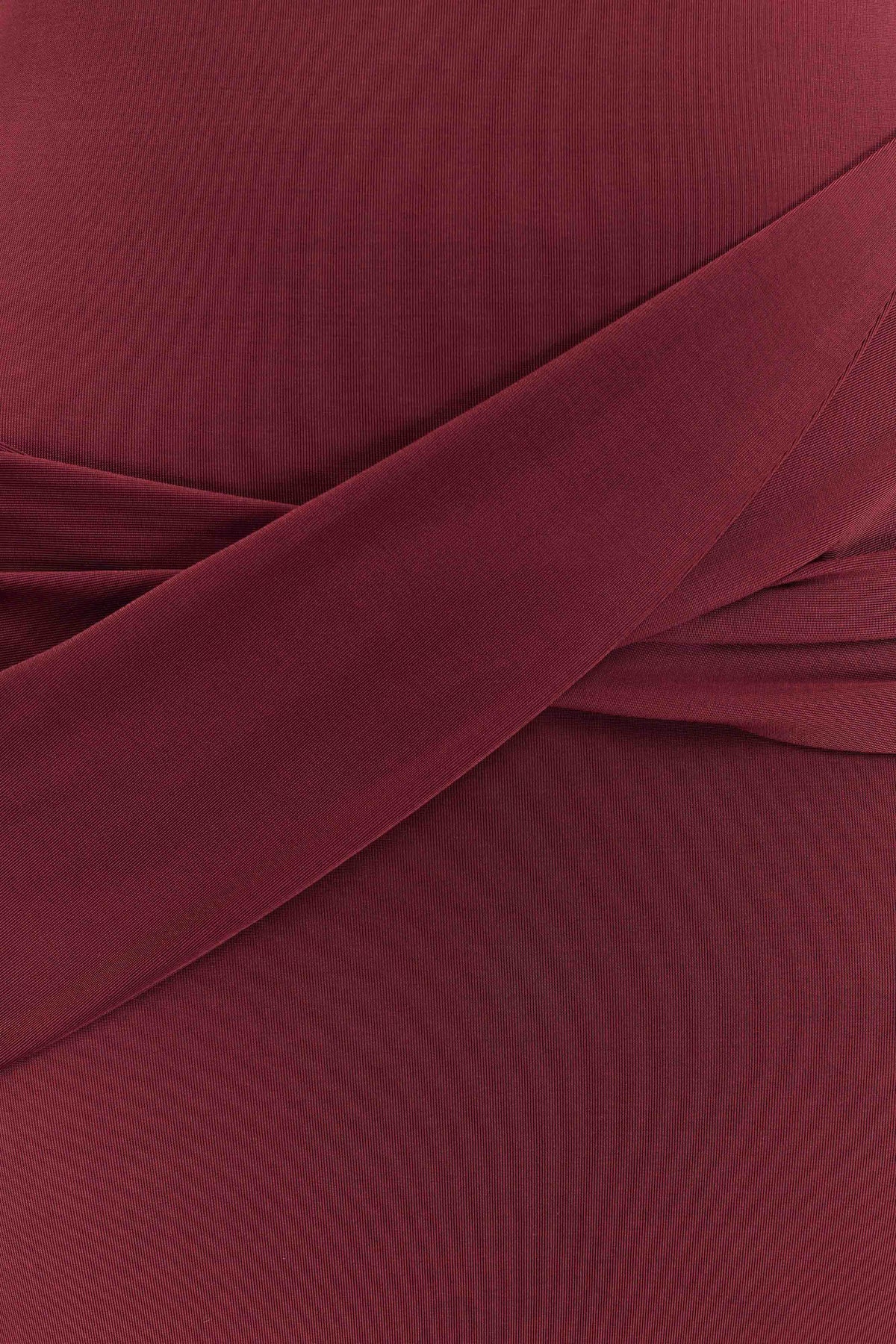 Henley Slinky Drape Maxi Dress - Wine #6