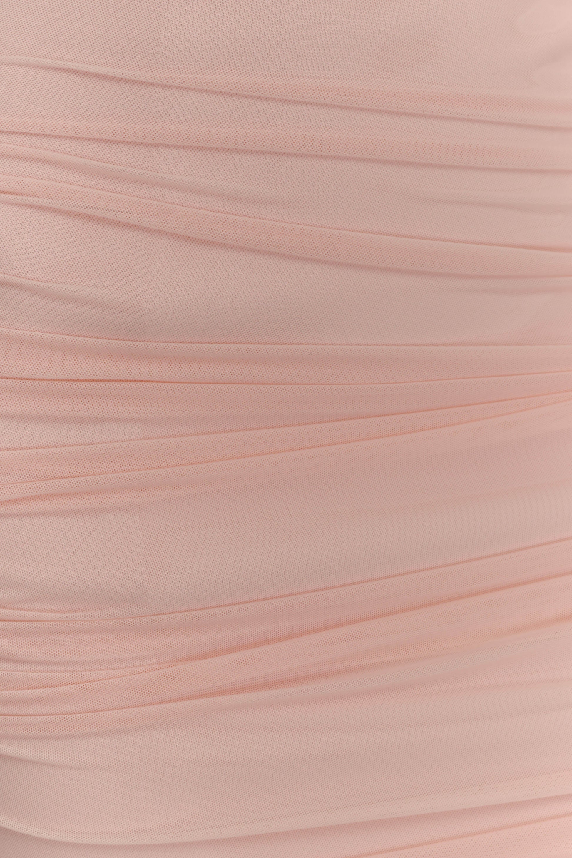Jianna Strapless Mesh Mini Dress - Powder Pink #5