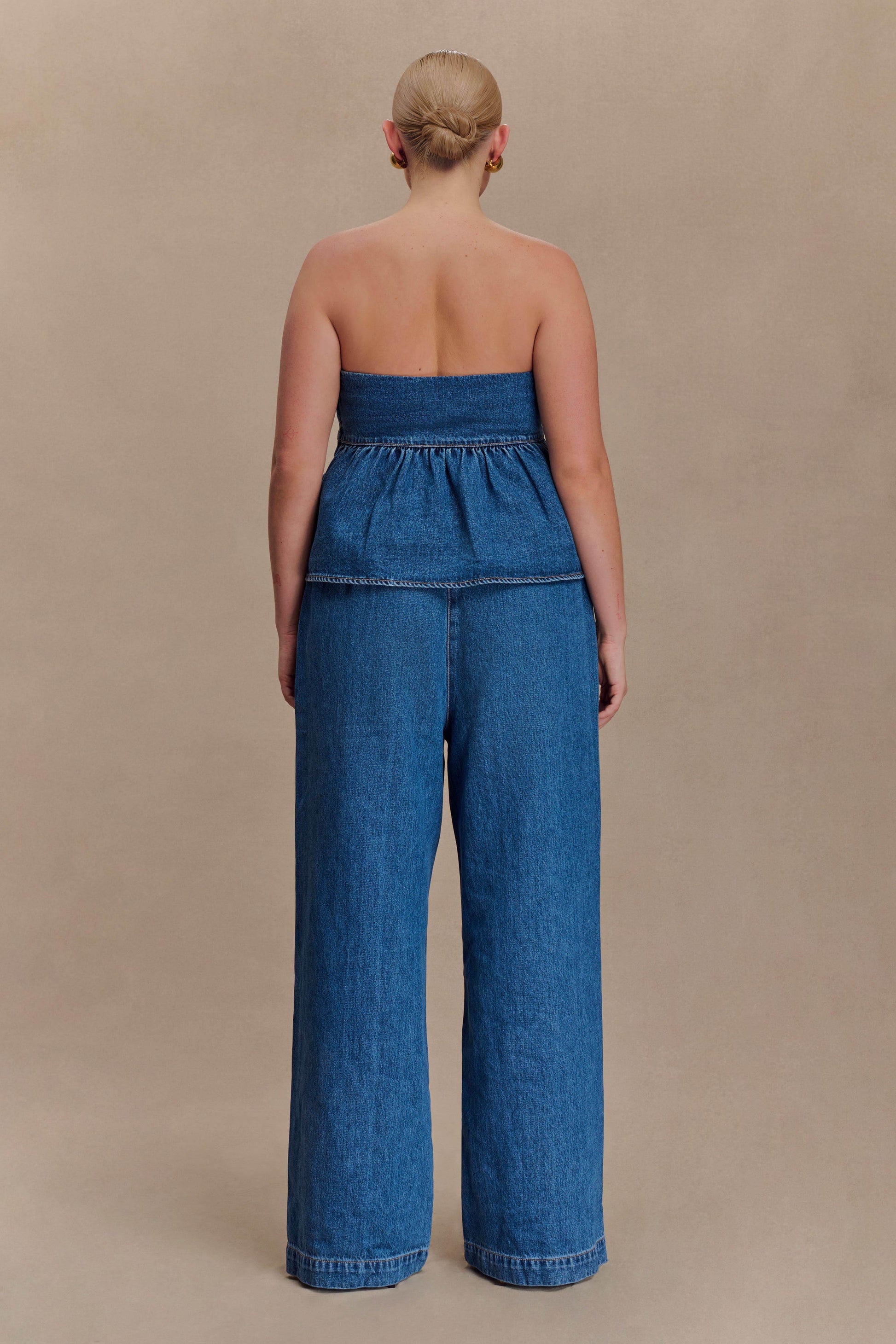 Pauline Strapless Denim Top - 90'S Blue #7