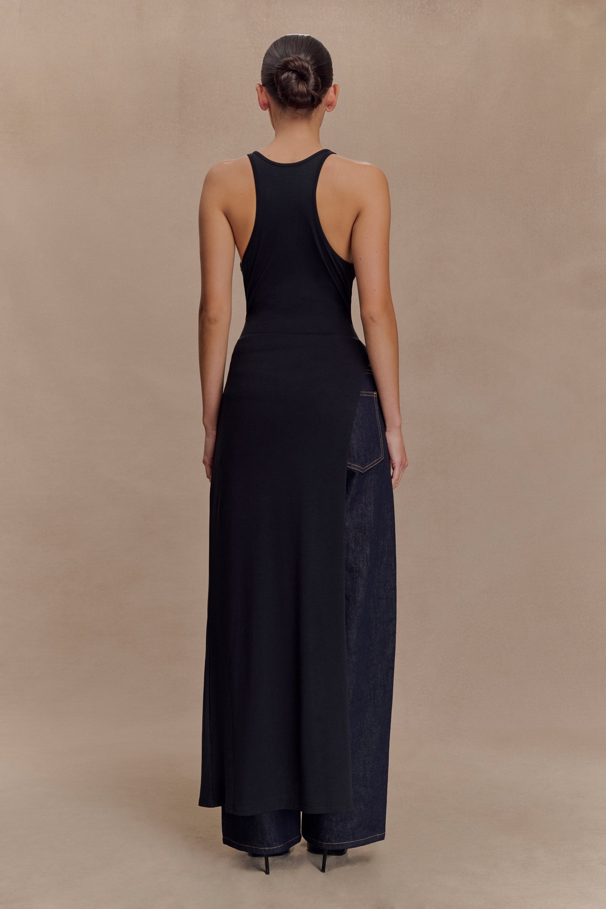 Ellerie Longline Racerback Top - Black #3