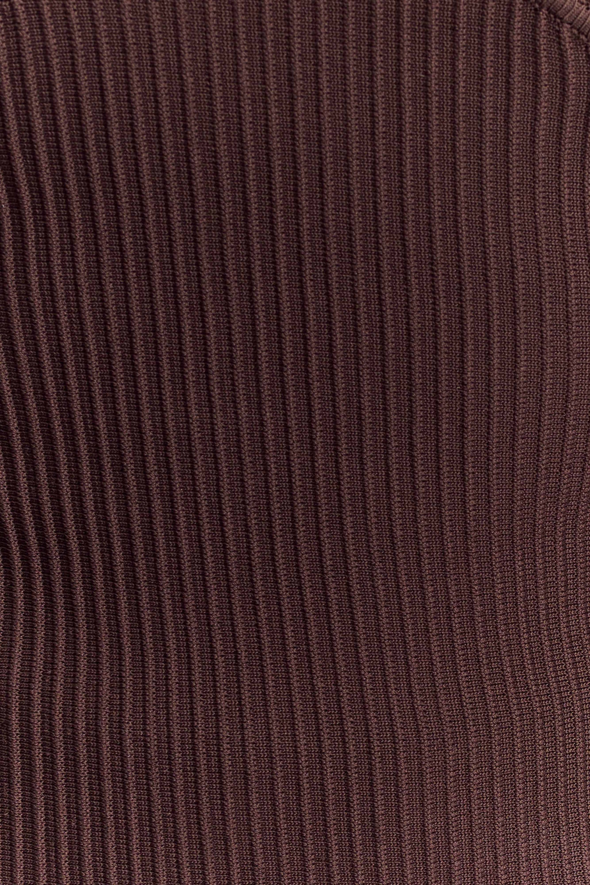 Elodie Strapless Cupped Knit Top - Chocolate #7