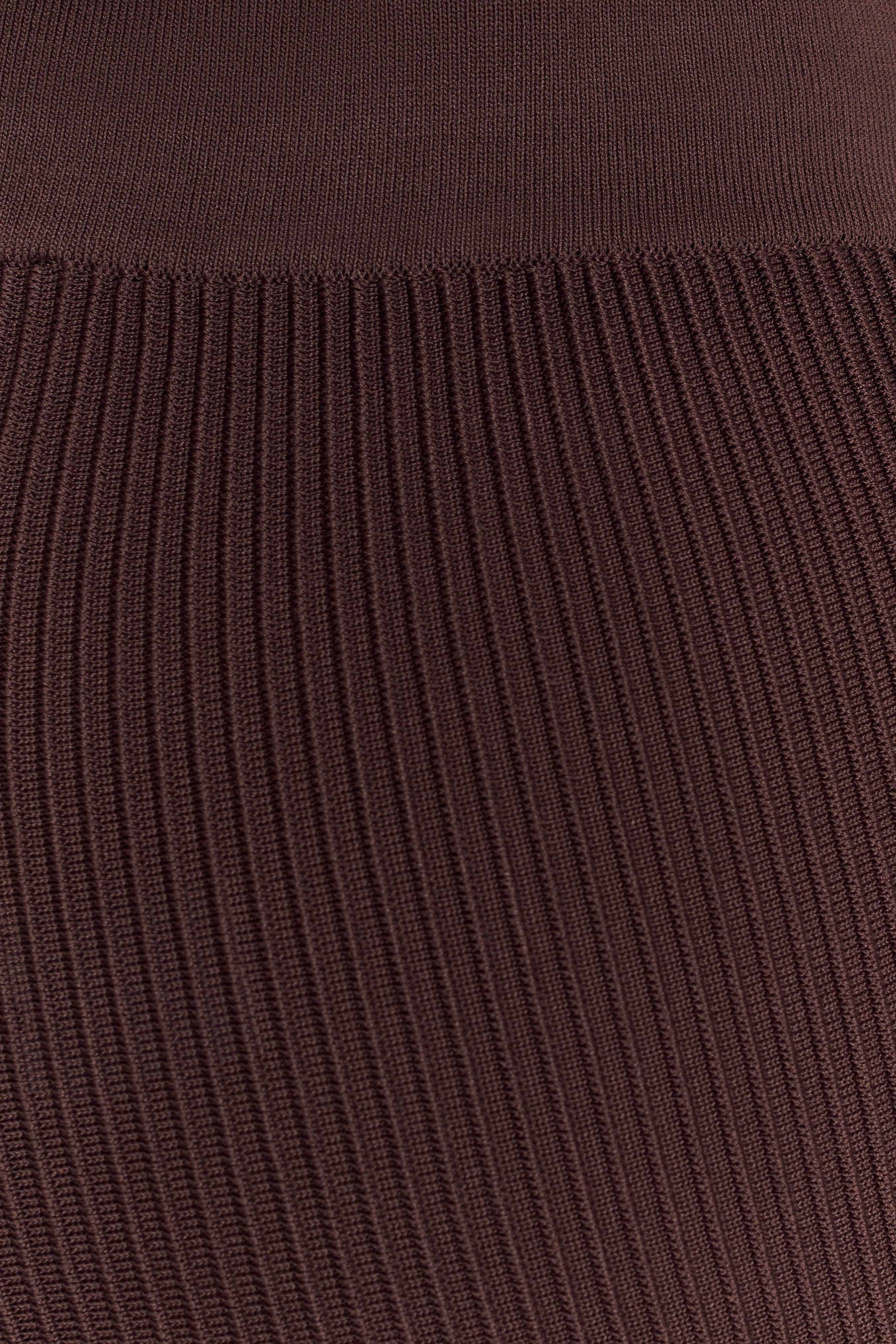 Elodie Ribbed Knit Pants - Chocolate #7