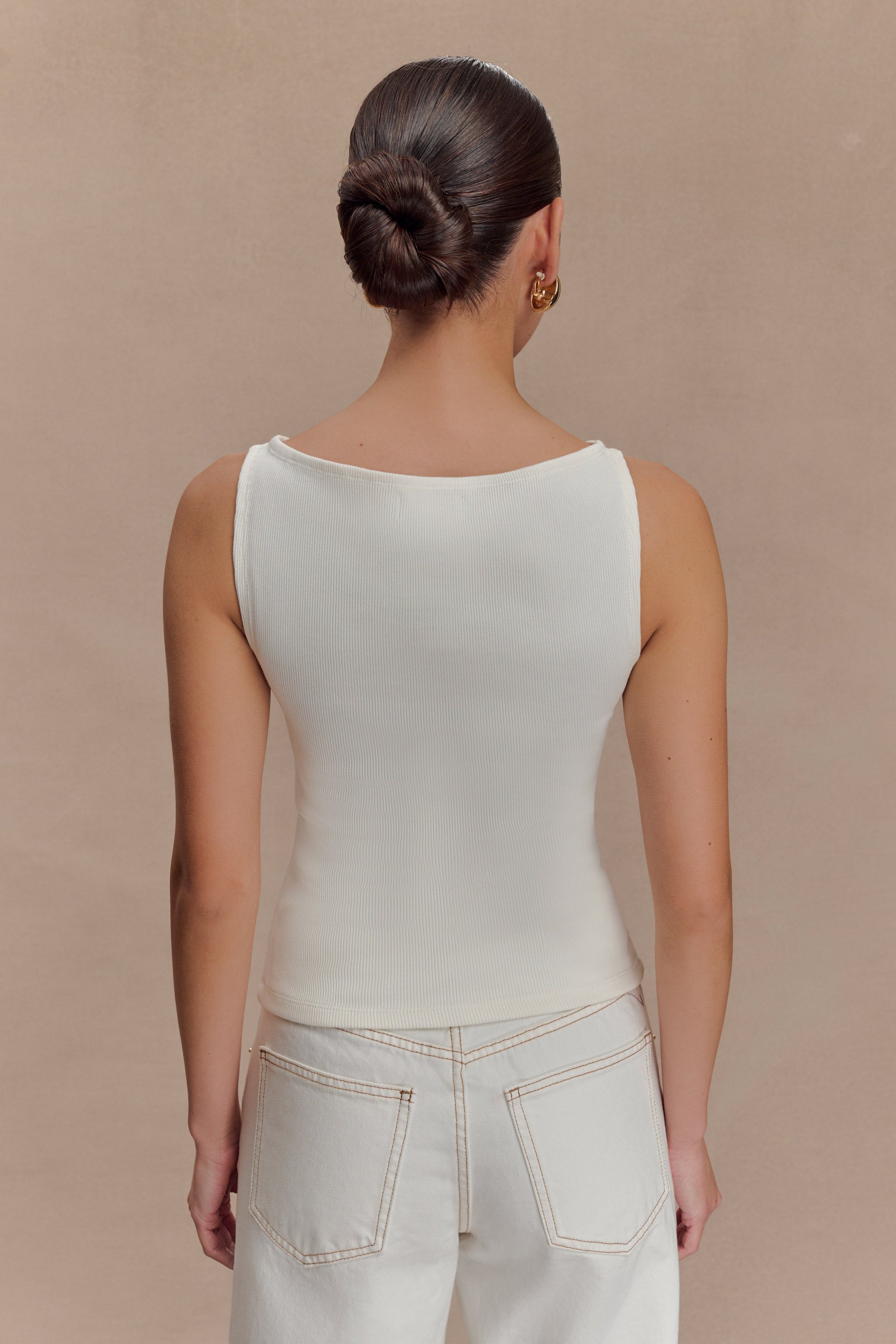 Coraline Panelled Sleeveless Top - White #2