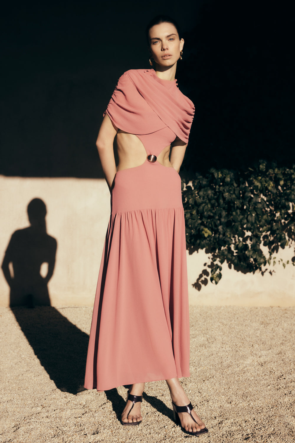 Georgina Chiffon Midi Dress - Burnt Rose #2