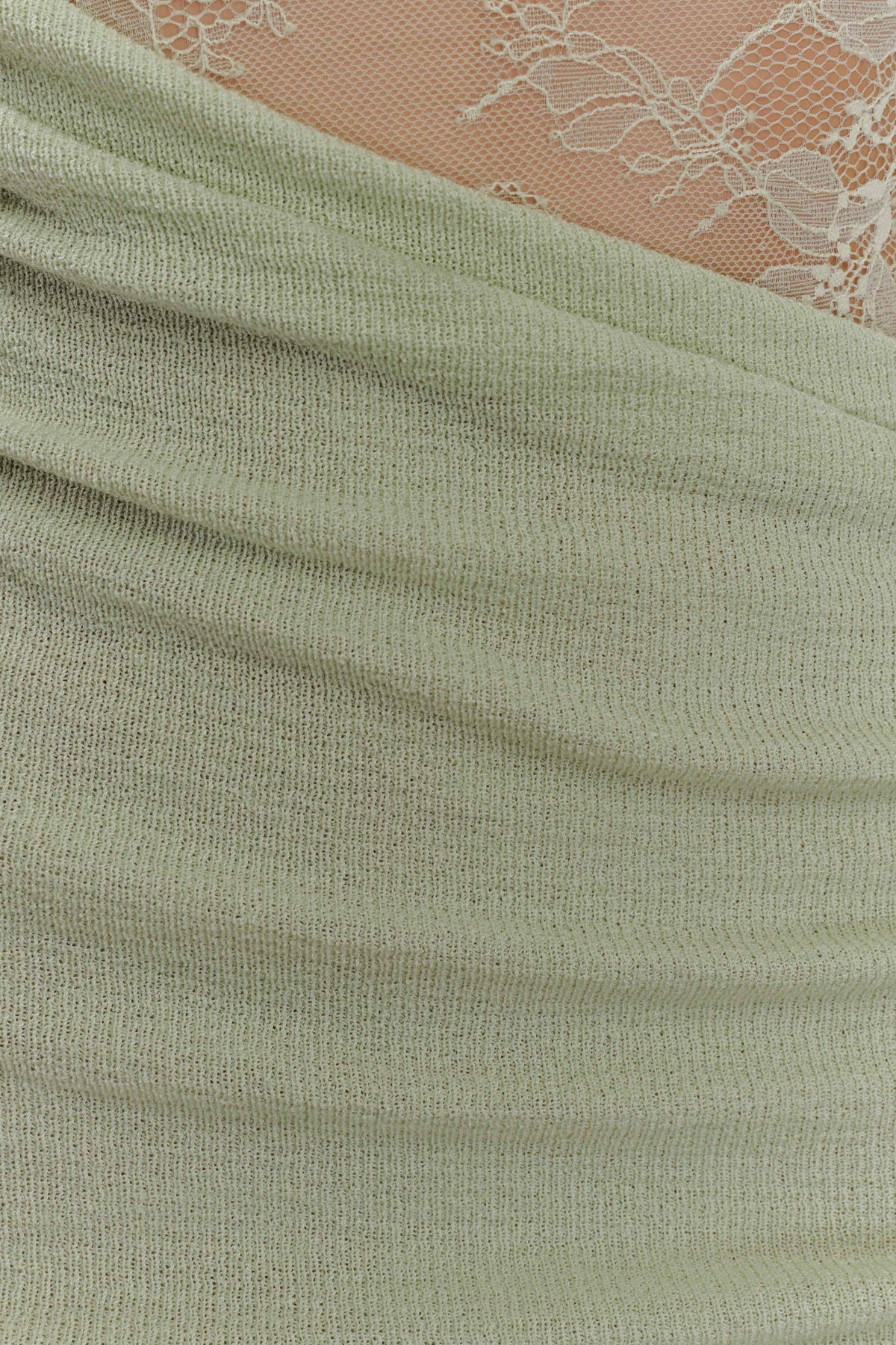 Luxie Lace Knit Mini Dress - Pastel Green #6