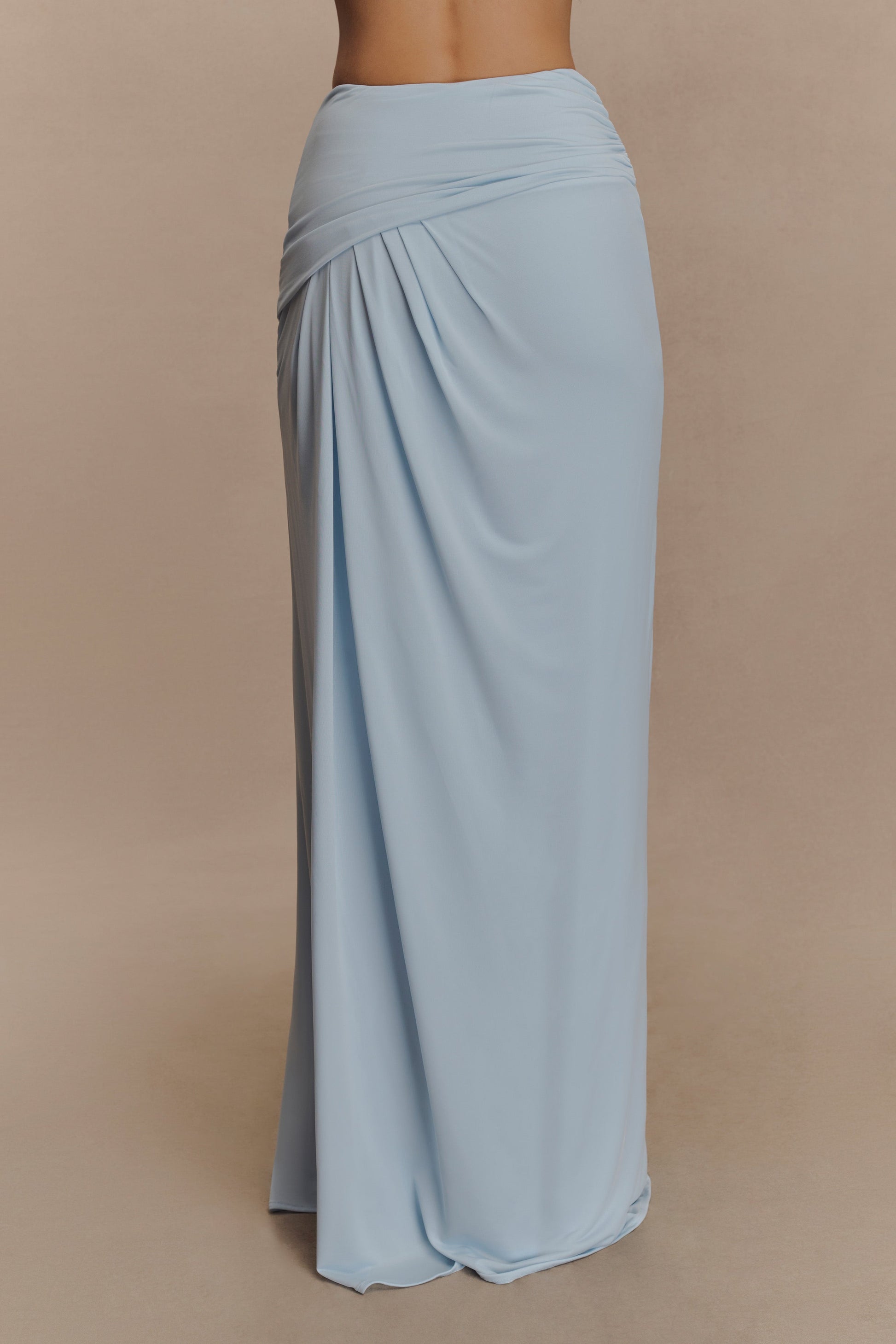 Calandra Slinky Maxi Skirt - Pale Blue #3