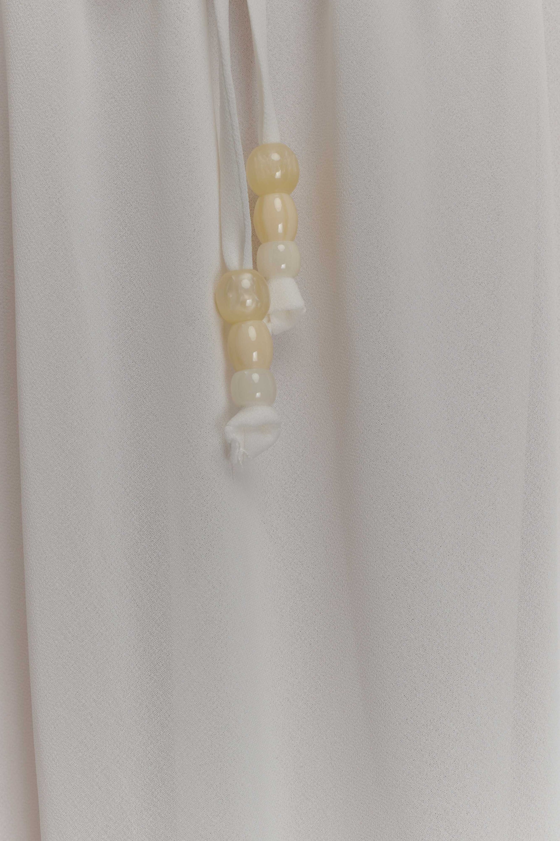 Carlie Chiffon Cross Tie Top - Ivory #8