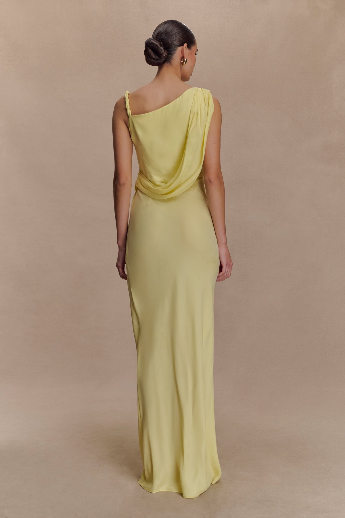 Lorieanne Draped Maxi Dress - Lemon #5