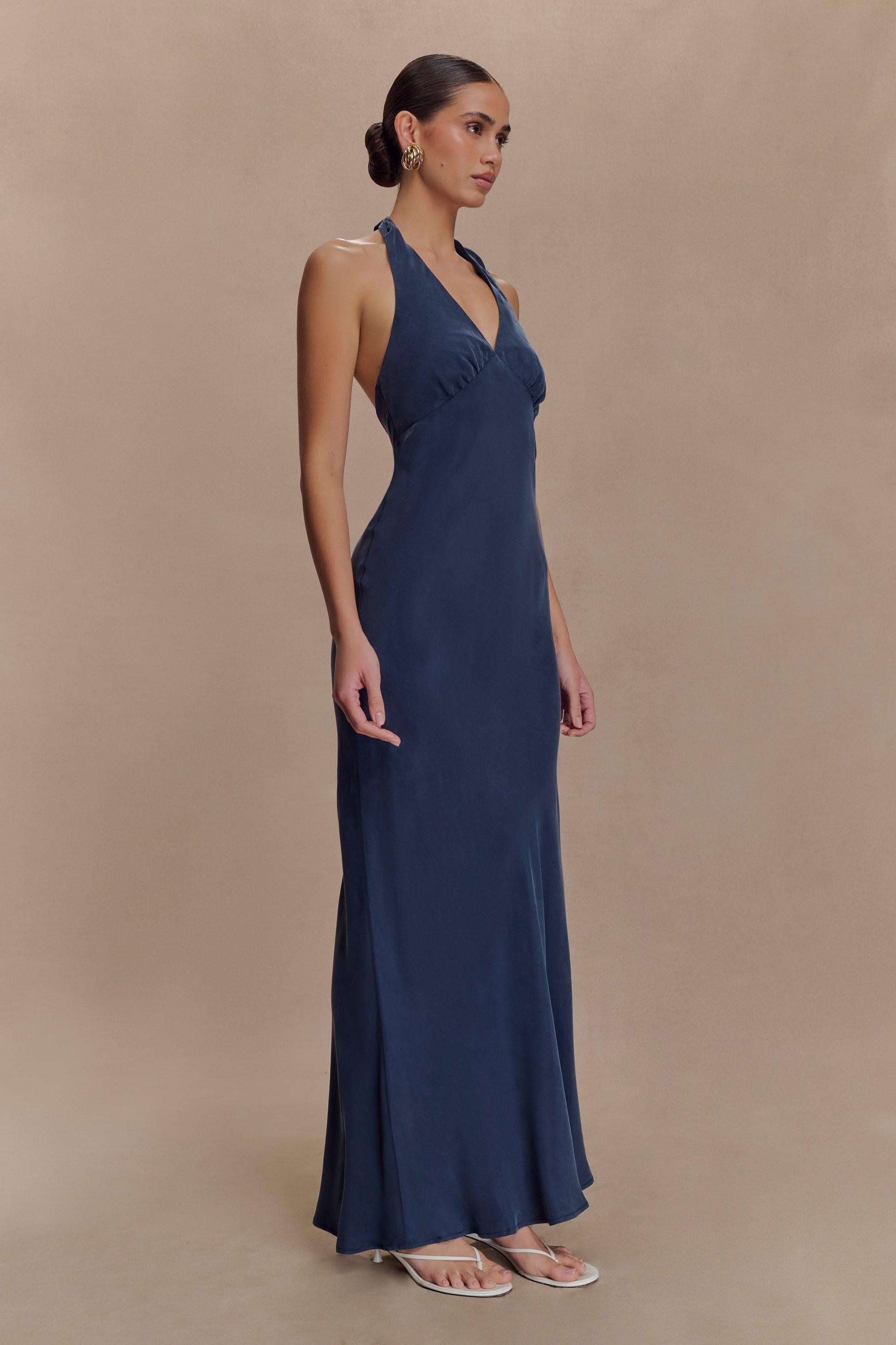 Louisiana Halter Maxi Dress - Navy #3