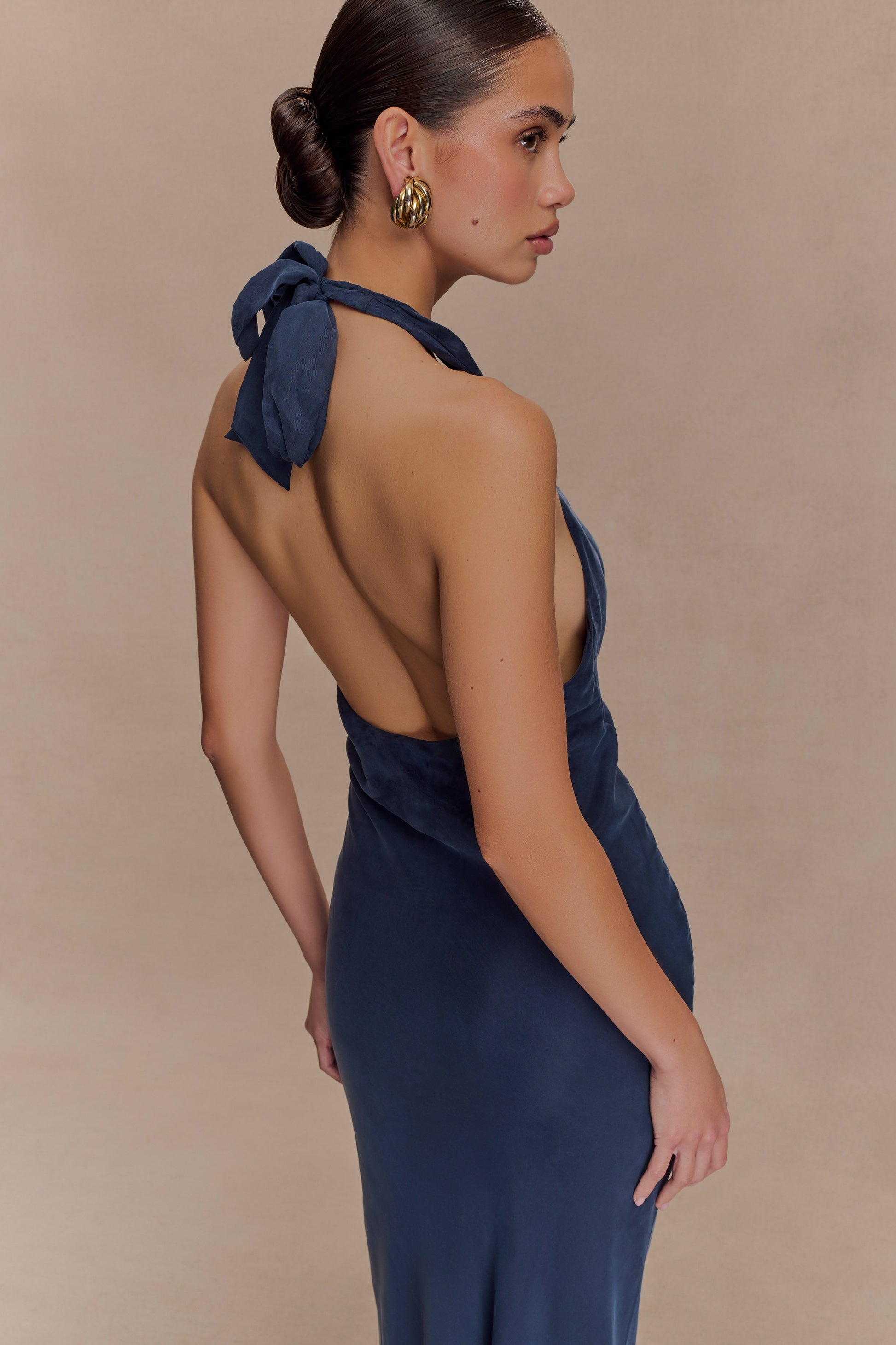 Louisiana Halter Maxi Dress - Navy #5