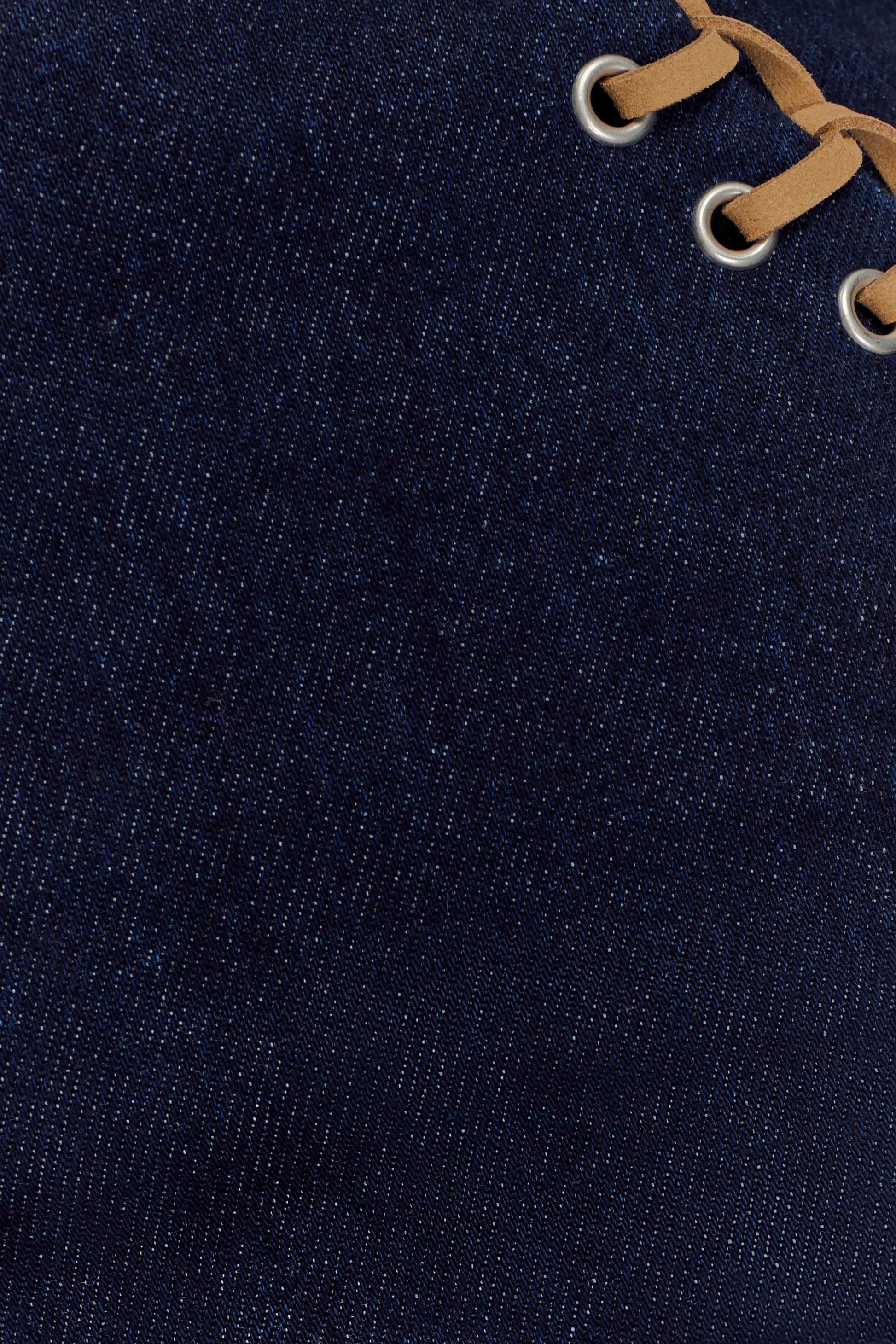 Meryl Lace Up Denim Jean - Indigo Blue #6