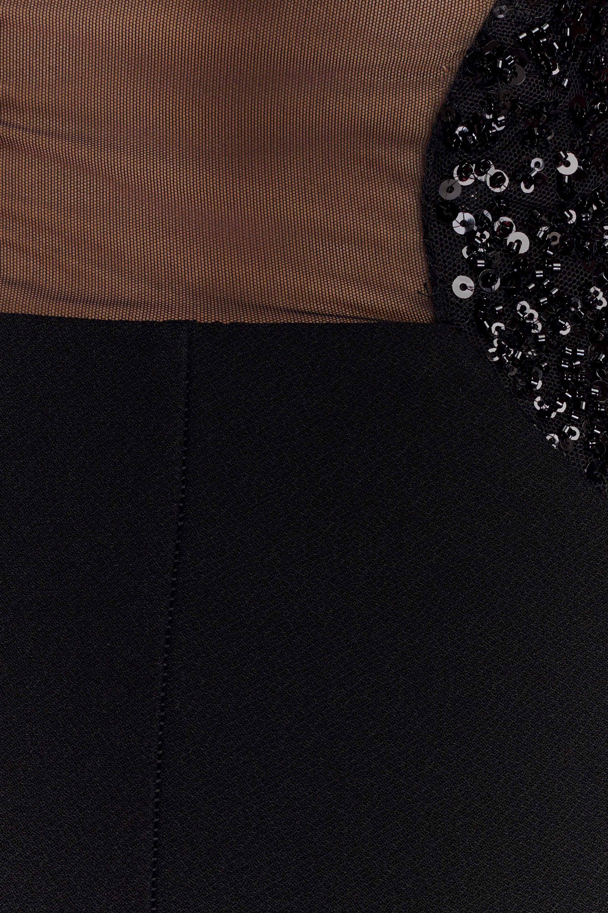 Angelique Beaded Crepe Maxi Dress - Black #6