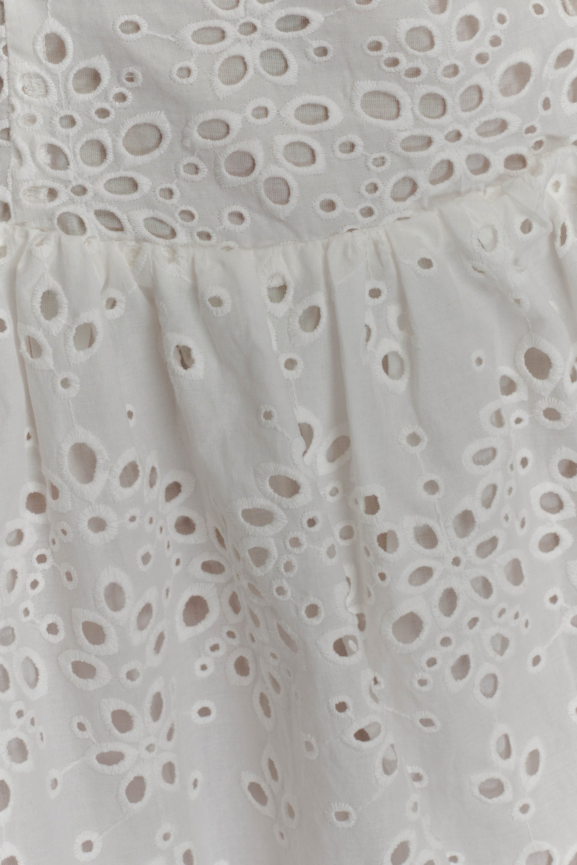 Carlina Broderie Mini Dress - White #7